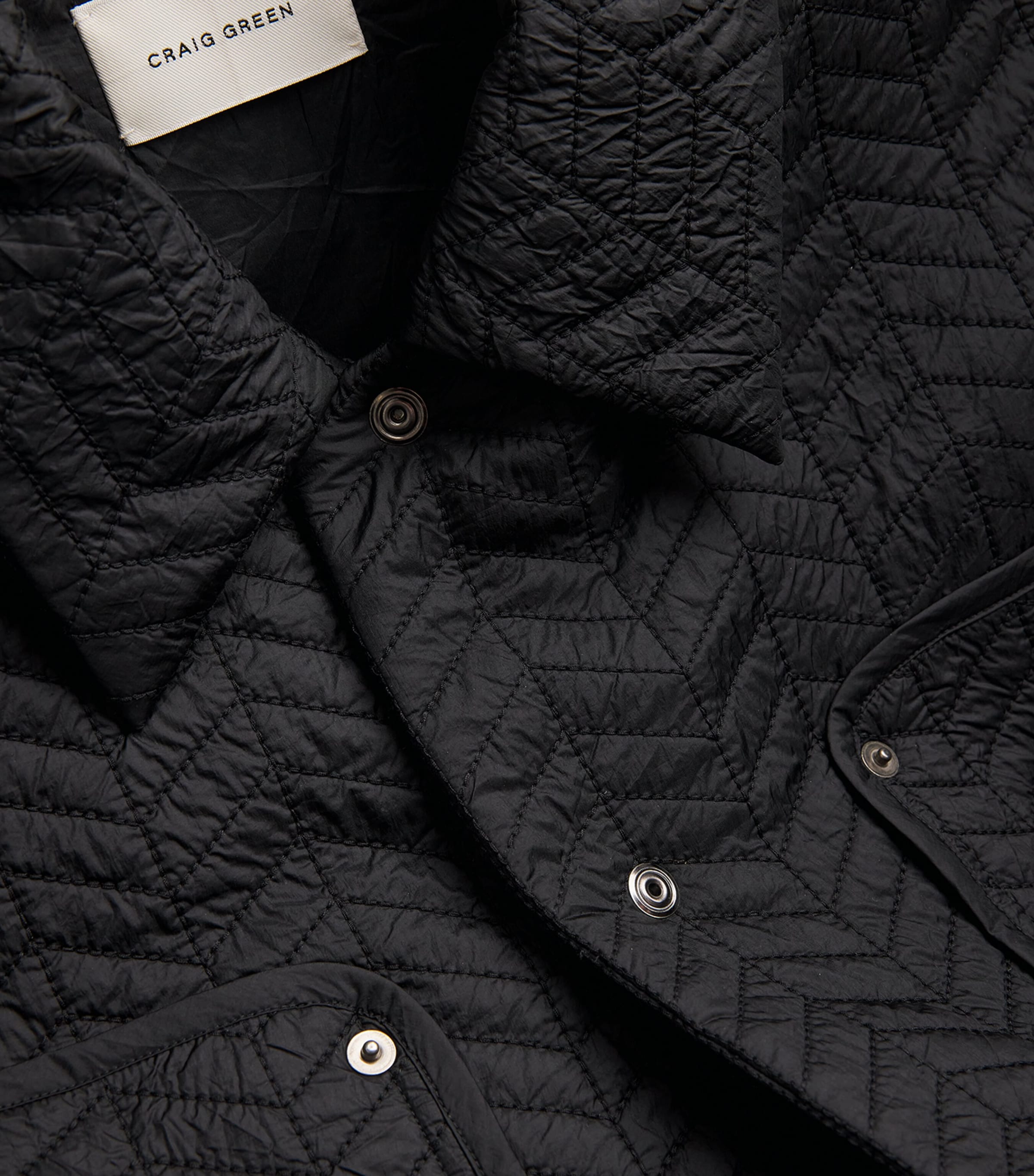 Craig Green Black Cotton-Blend Quilted Jacket | Harrods US