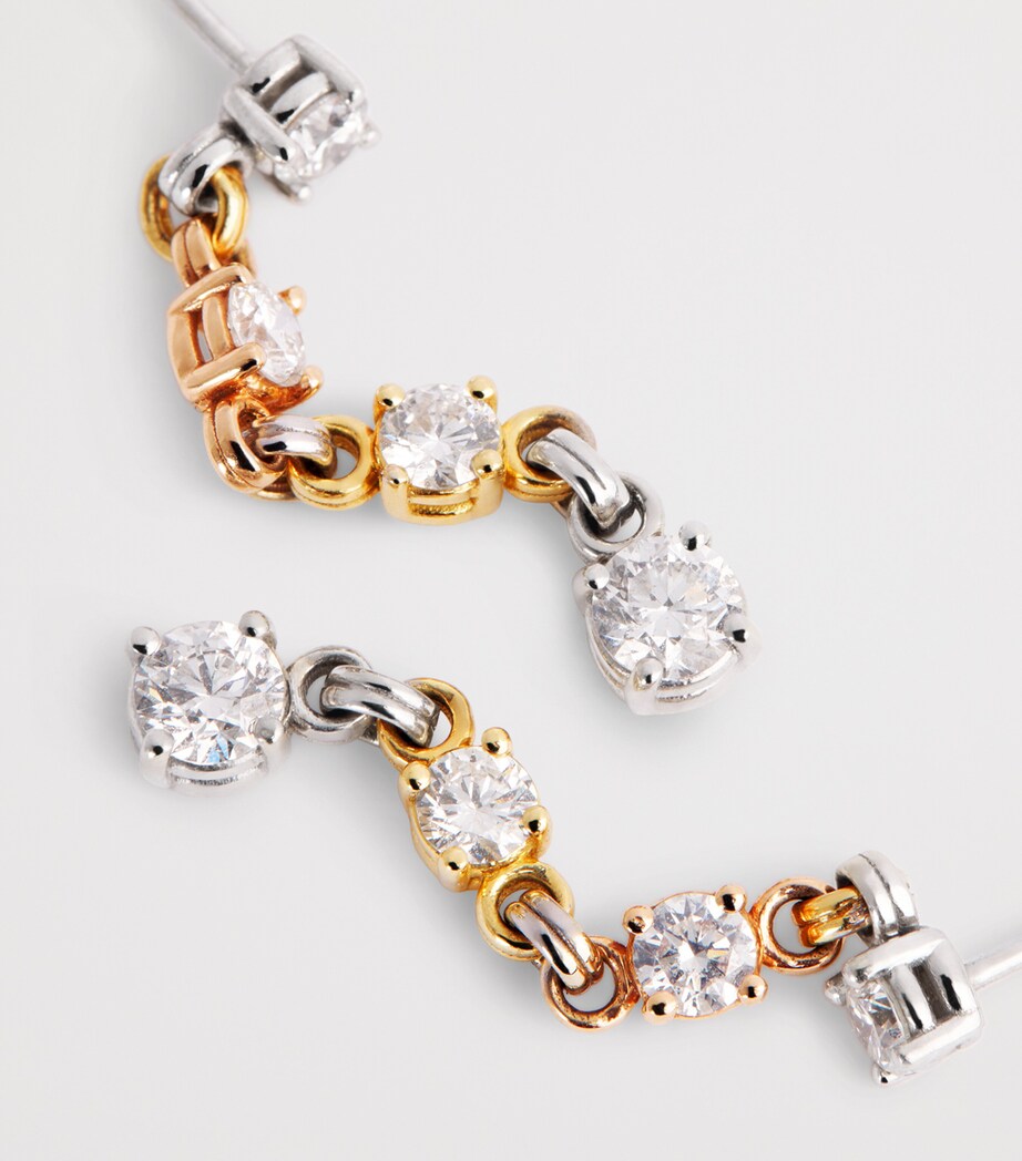 Spinelli Kilcollin Mixed Gold and Diamond Aysa Earrings Mixed Gold Image 6