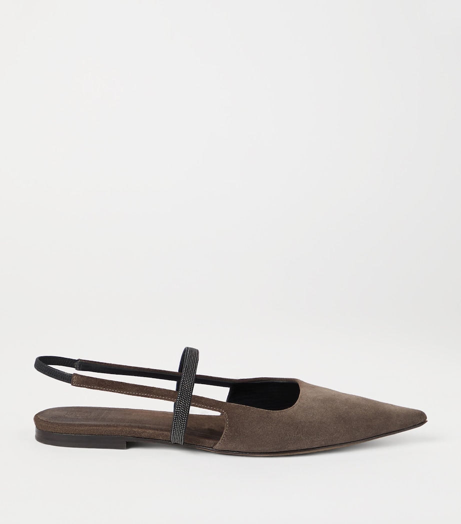 Suede Slingback Flats C8769 Image 3