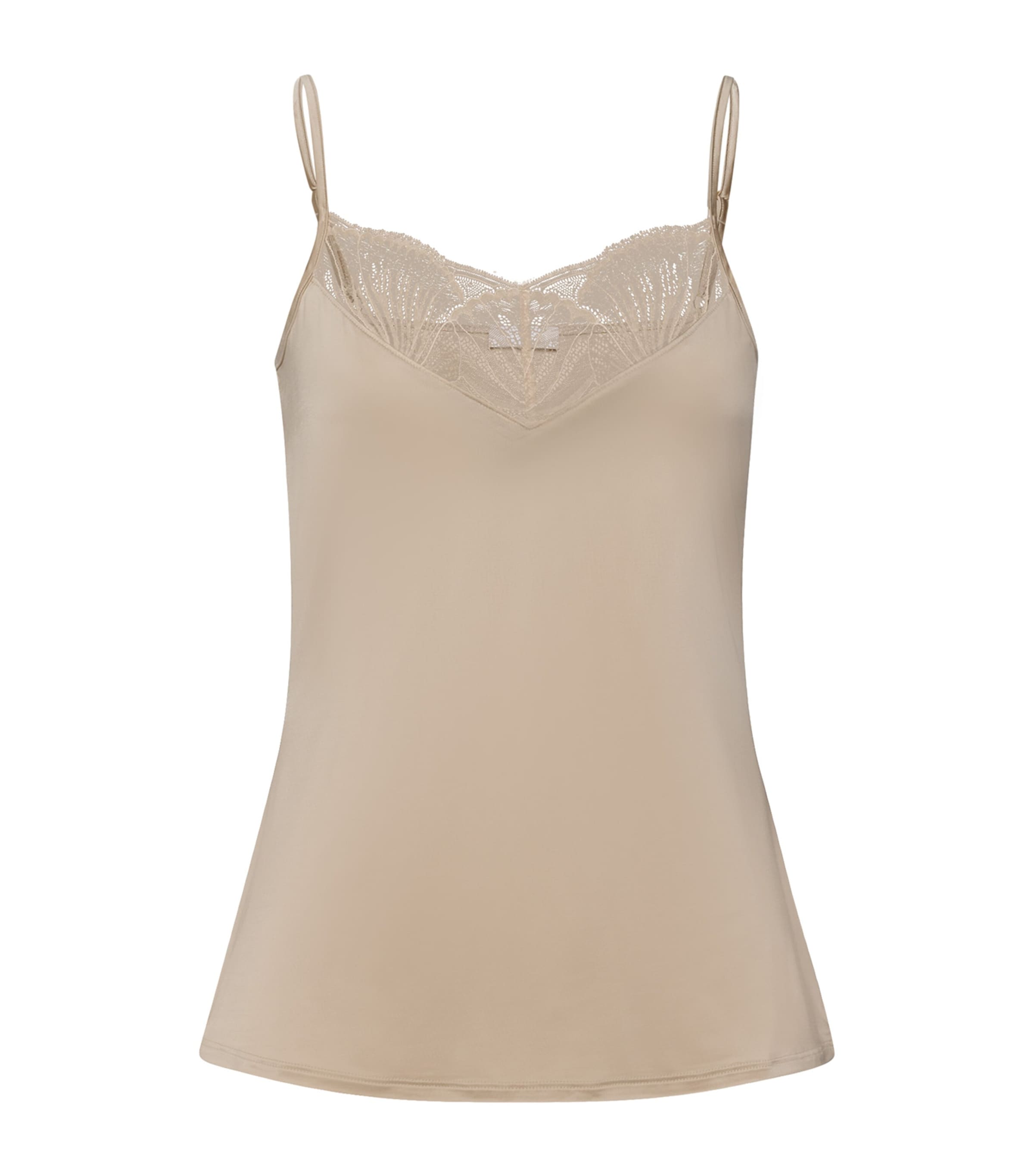 Hanro Satin Lace-trim Lilith Camisole In Neutral