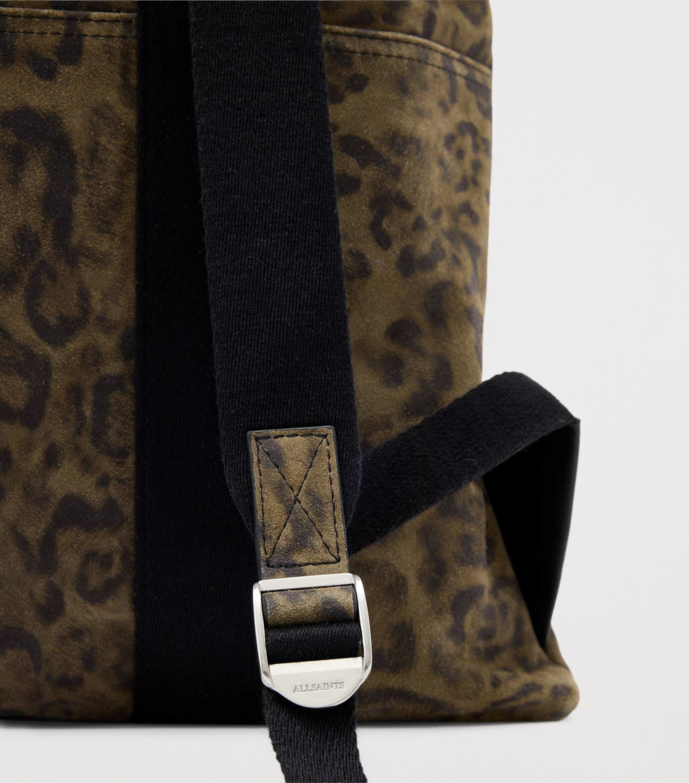 Leather Leopard Kei Backpack LEO KHAKI/BLACK Image 4