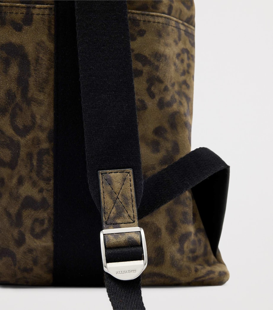Leather Leopard Kei Backpack LEO KHAKI/BLACK Image 4