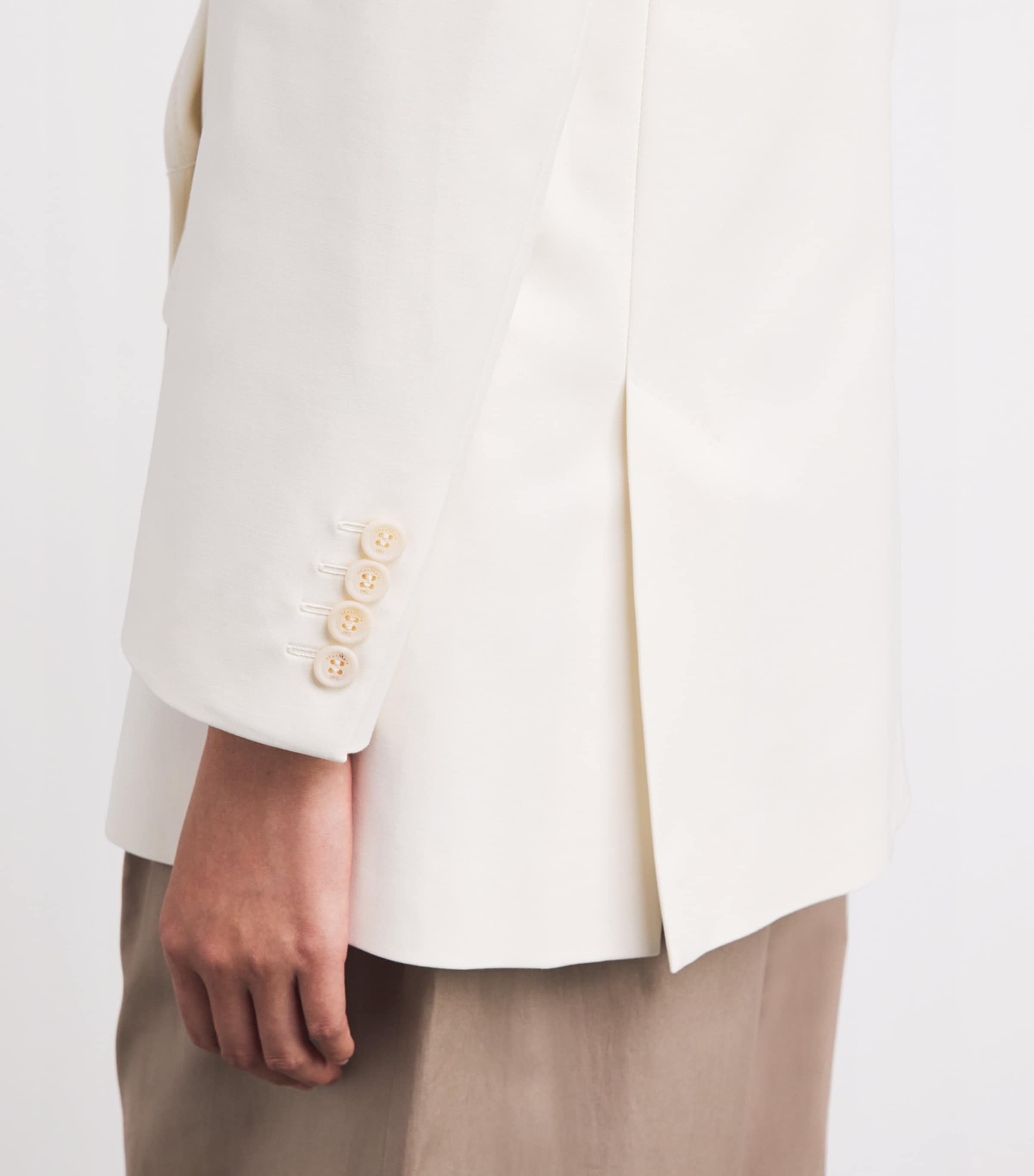 Cotton-Blend Olimpia Blazer WHITE Image 6