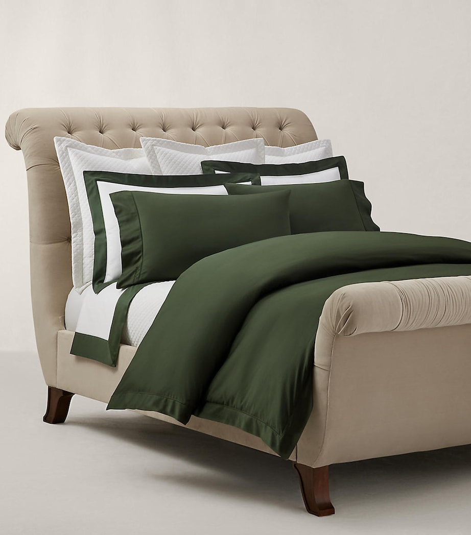 Cotton RL624 Square Pillowcase Pair (65cm x 65cm) DKGREEN Image 2