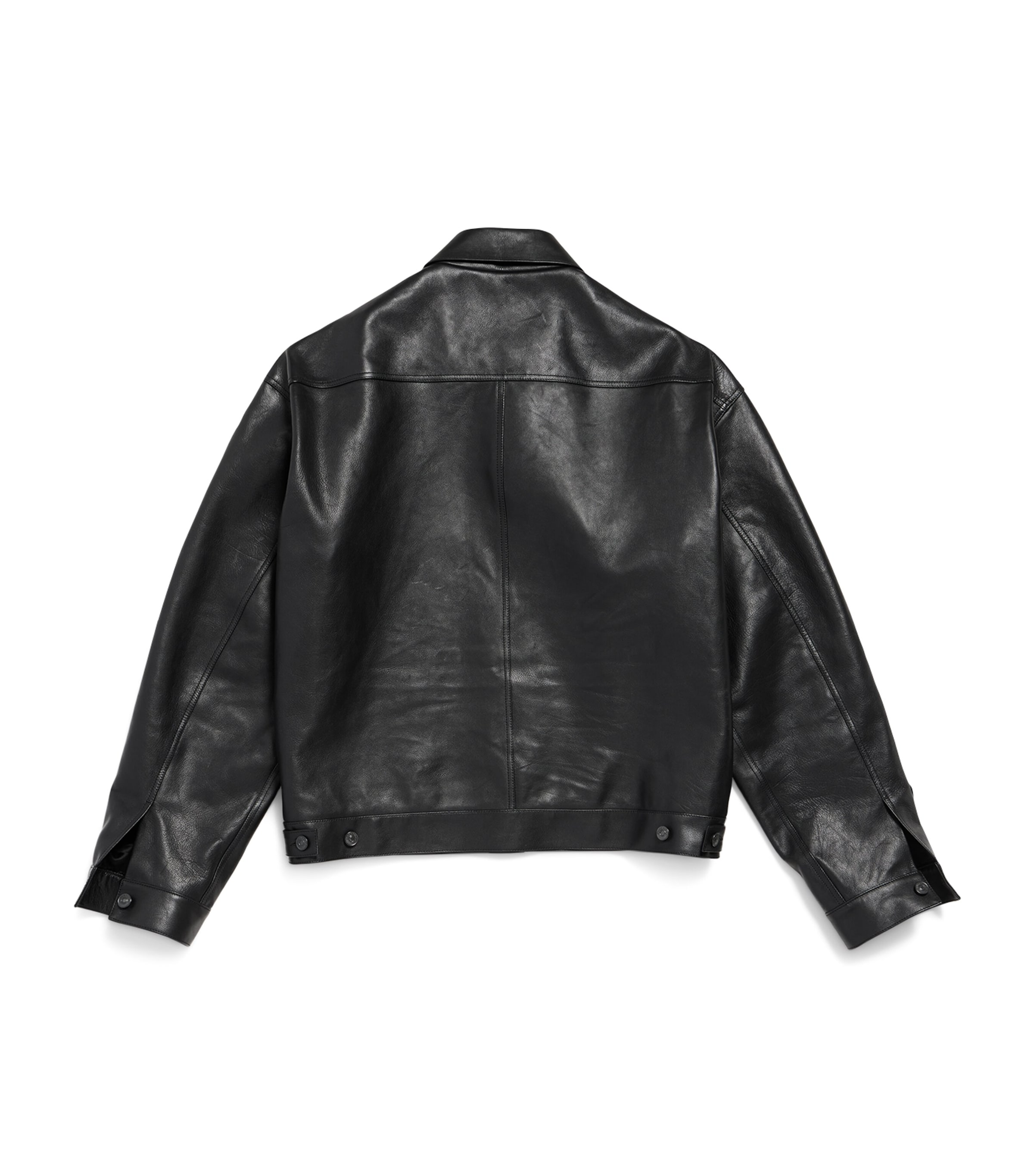 Logo Oversized Leather Jacket 1000 Image 6