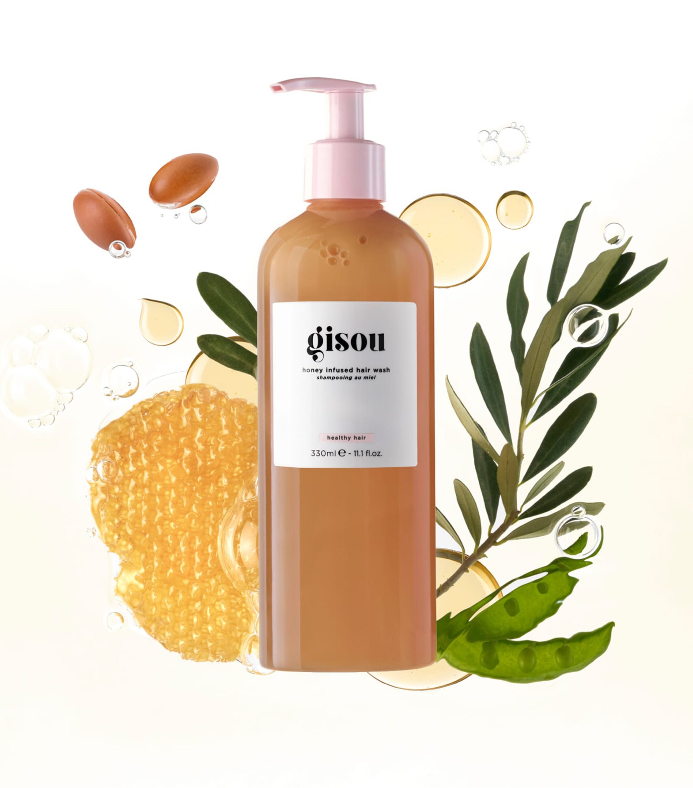 Gisou Honey Infused Hair Wash (330ml) Image 5