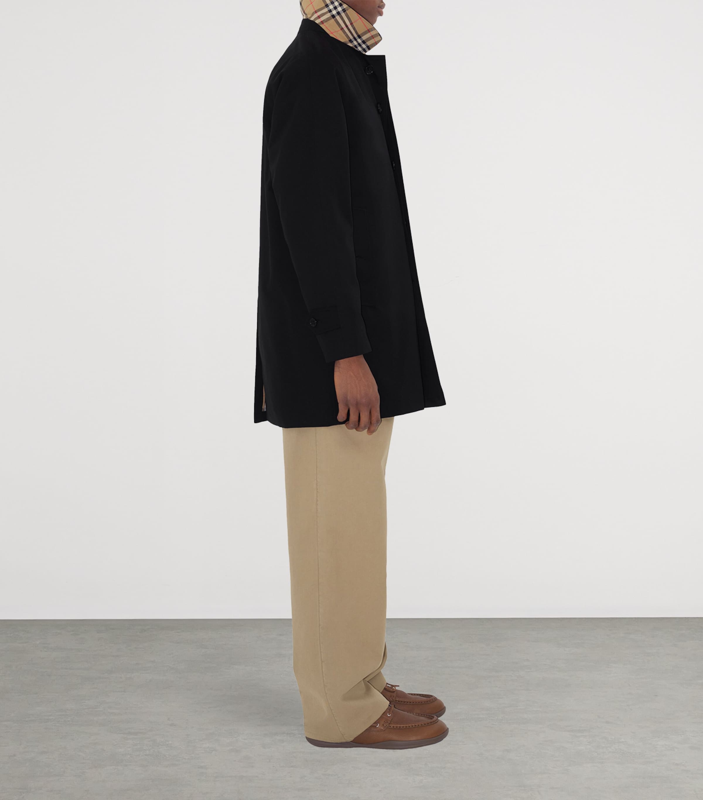 Cotton Camden Heritage Short Car Coat BLACK Image 3