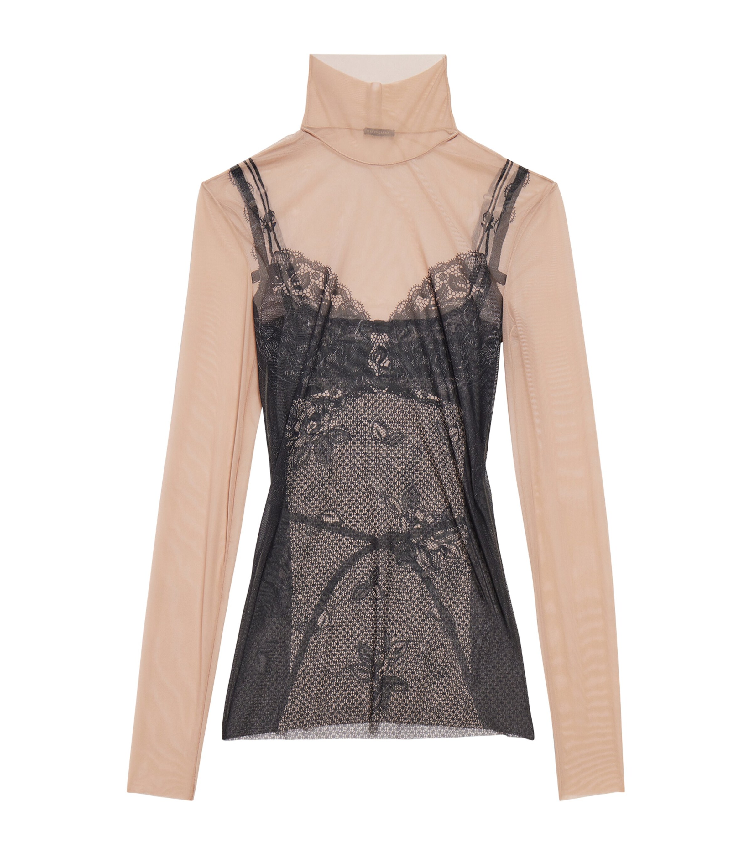 Shop Balenciaga Trompe-l'oeil Lingerie Top In Black