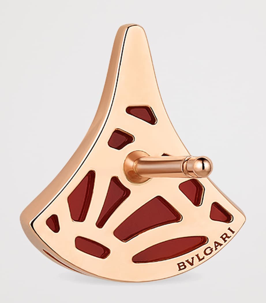 Rose Gold, Diamond and Carnelian Divas’ Dream Earring PINK GOLD Image 3