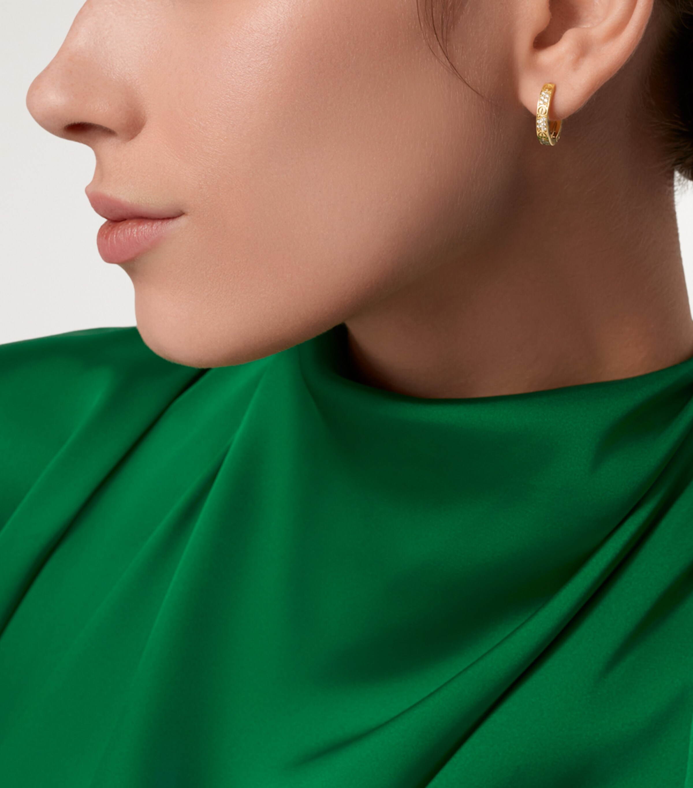 Cartier Yellow Gold and Diamond LOVE Double Hoop Earrings Yellow Gold Image 7