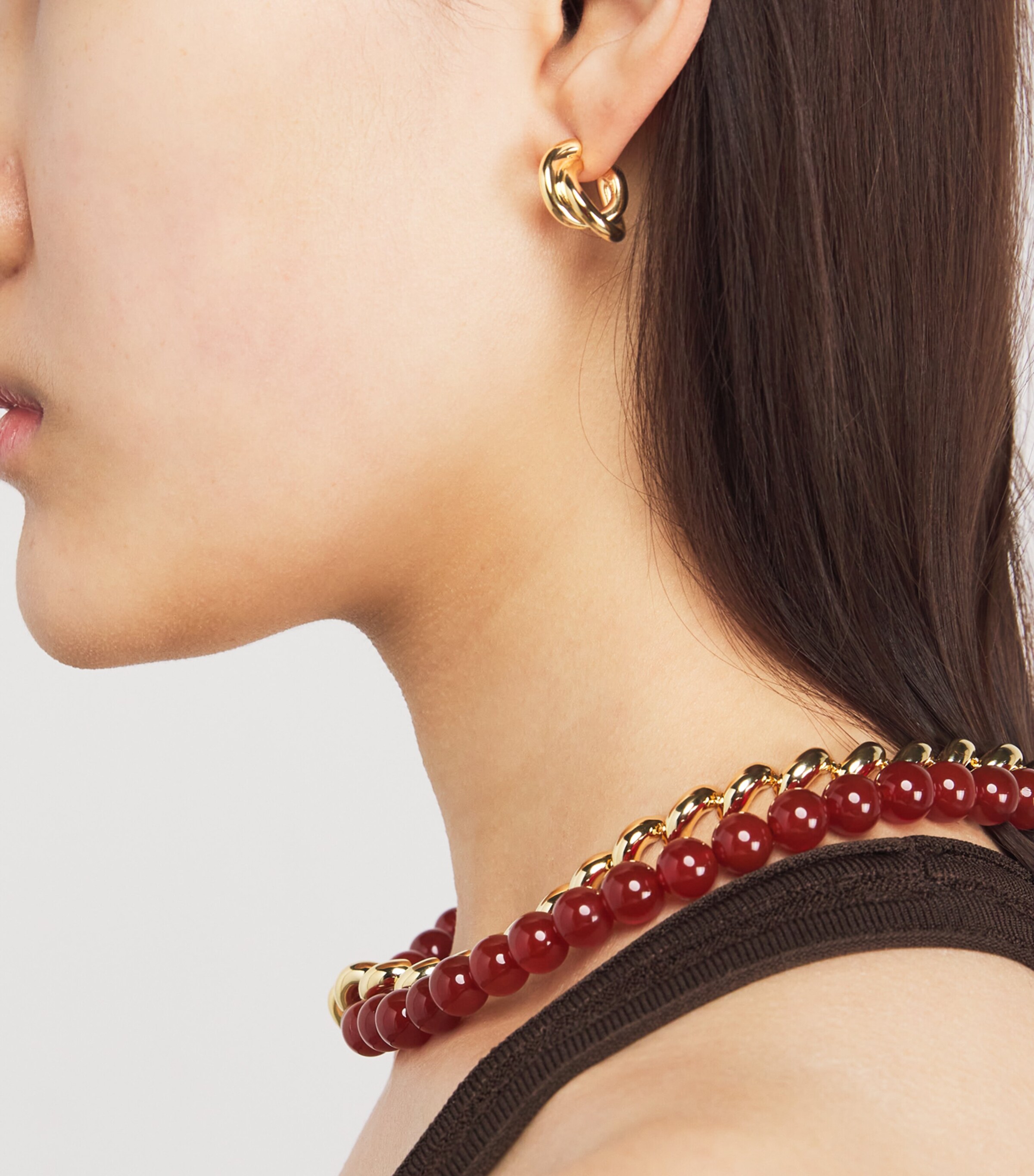 LIÉ STUDIO Gold-Plated The Diana Hoop Earrings Gold Image 5