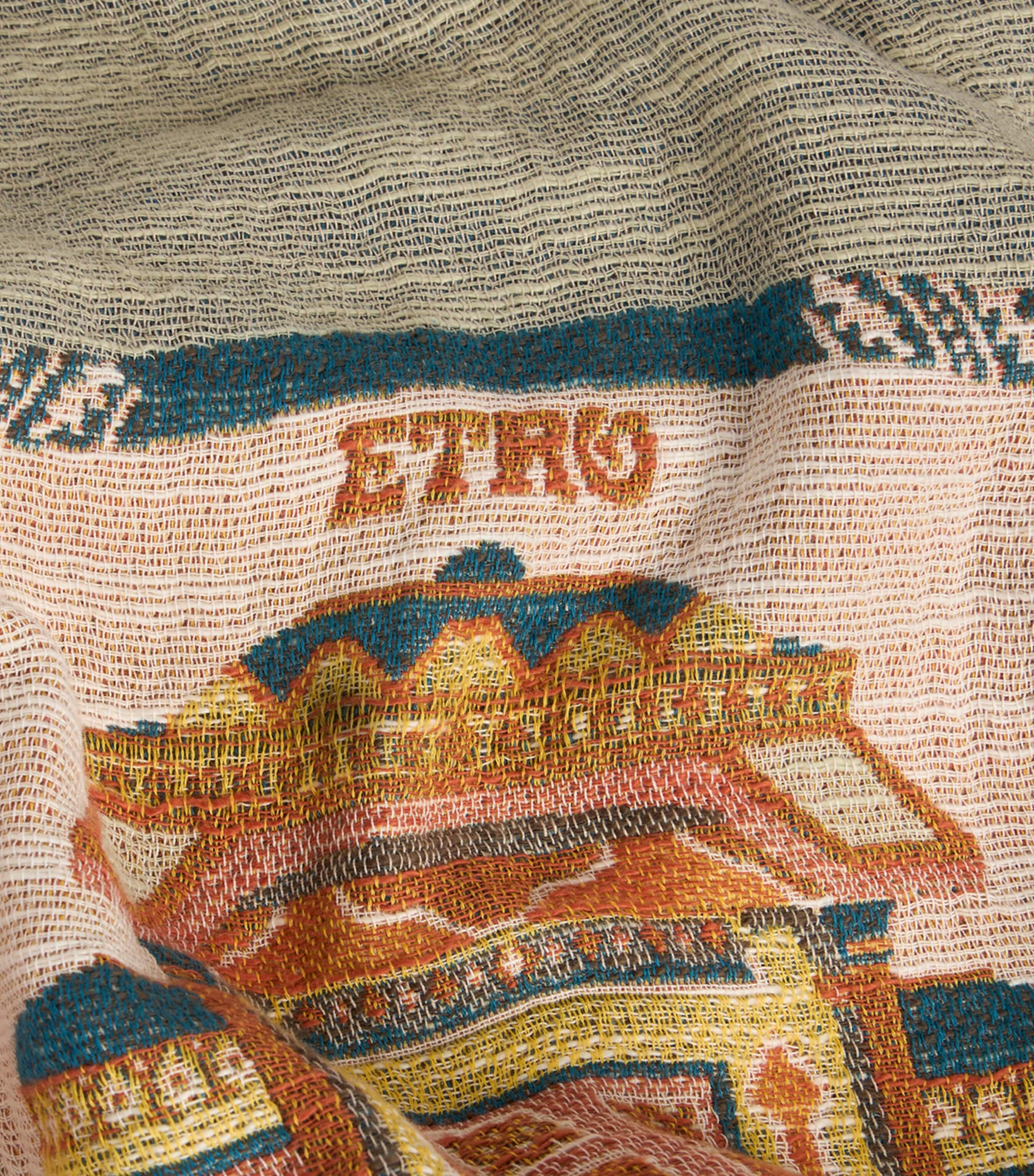 Etro Cotton Mandala Shanti Throw (140cm x 180cm) Green Image 3