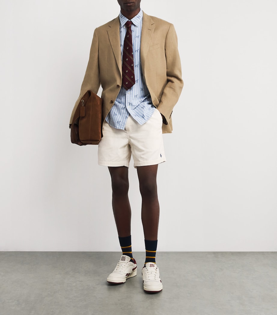 Cotton Corduroy Polo Prepster Shorts WHITE Image 2