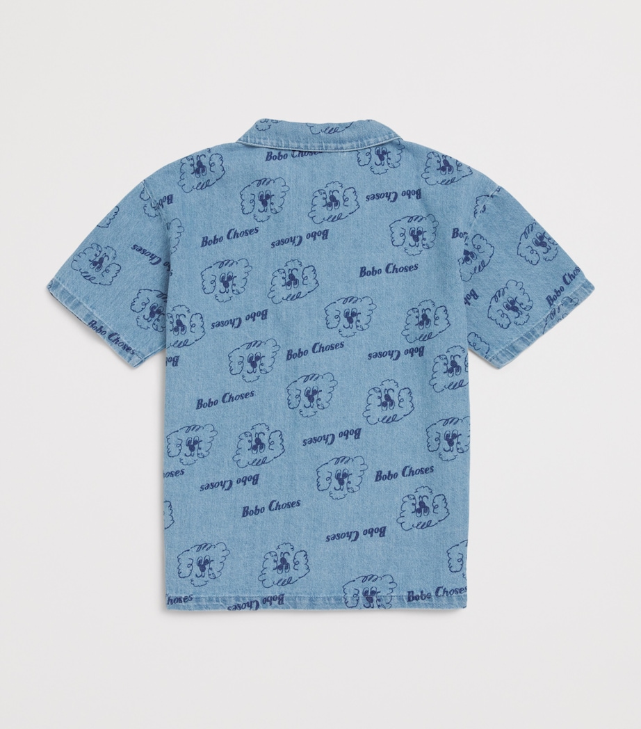 Bobo Choses Pickles The Dog Denim Shirt (8-9 Years) Prussian Blue Image 2