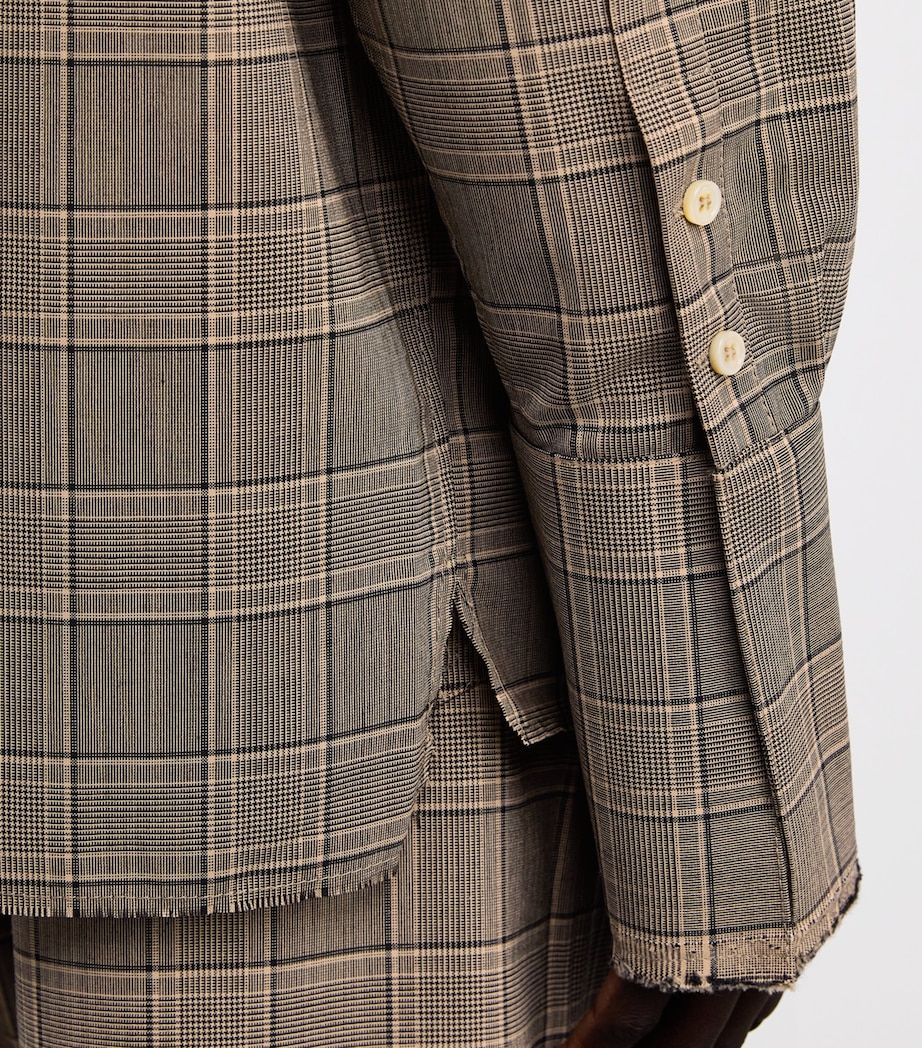 Virgin Wool-Blend Check Shirt BROWN CHECK Image 6