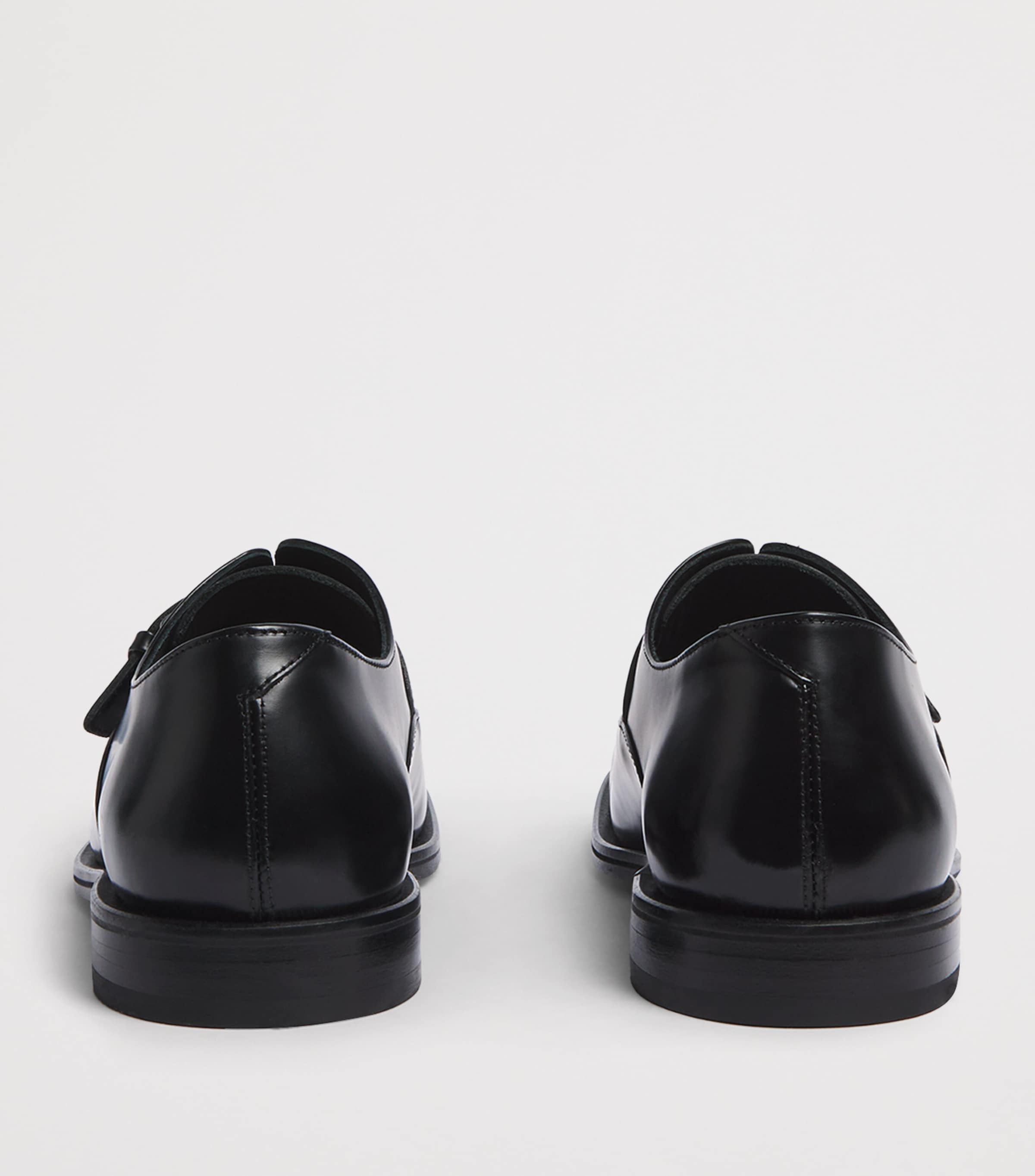 AMI Paris Leather Monk Strap Shoes Noir Image 5