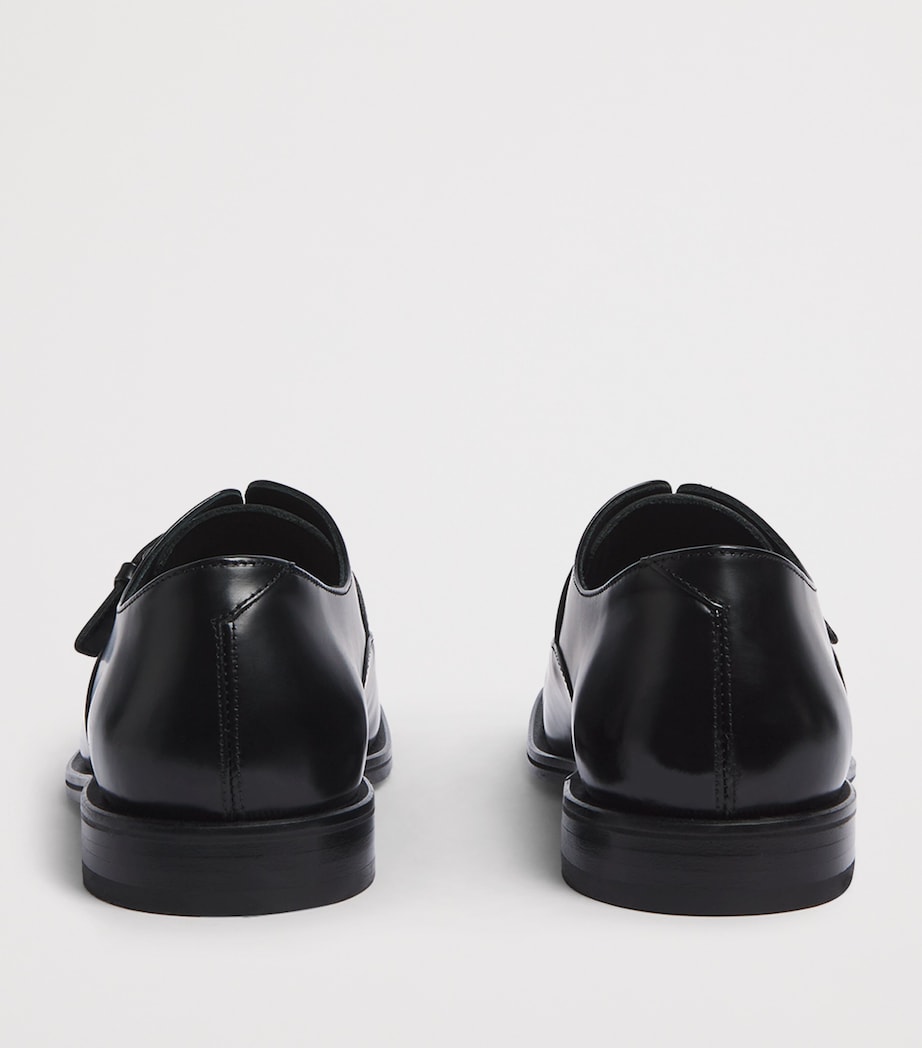 AMI Paris Leather Monk Strap Shoes Noir Image 5