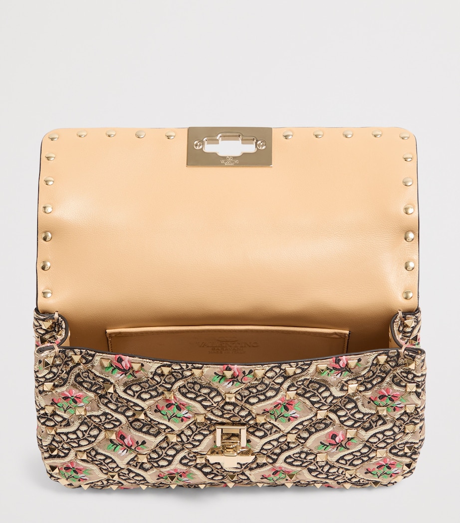Valentino Garavani Small Jacquard Rockstud Spike Shoulder Bag Image 5