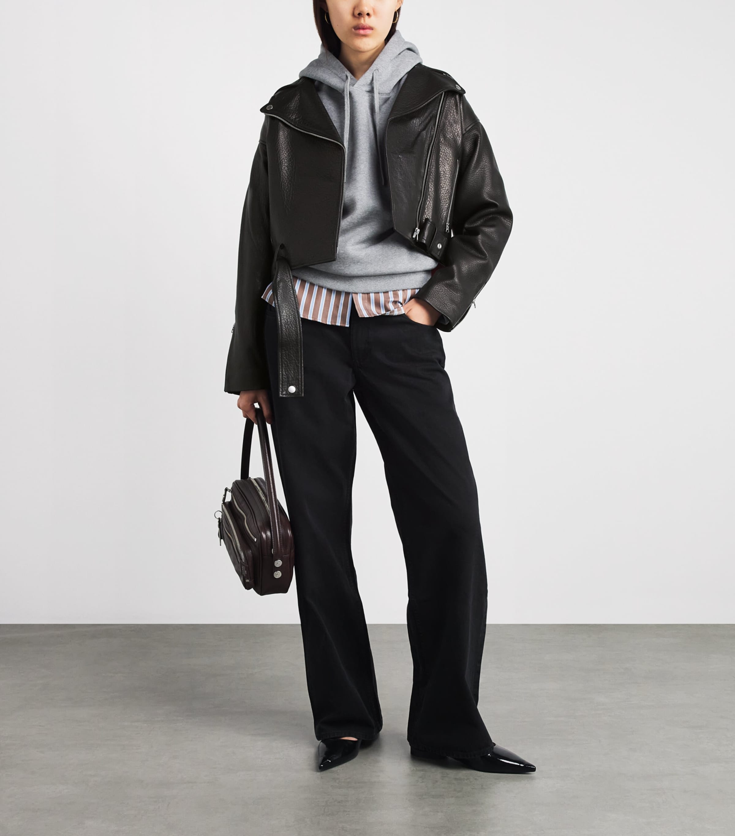 Rag & Bone Womens Penelope Leather Jacket Black Image 2