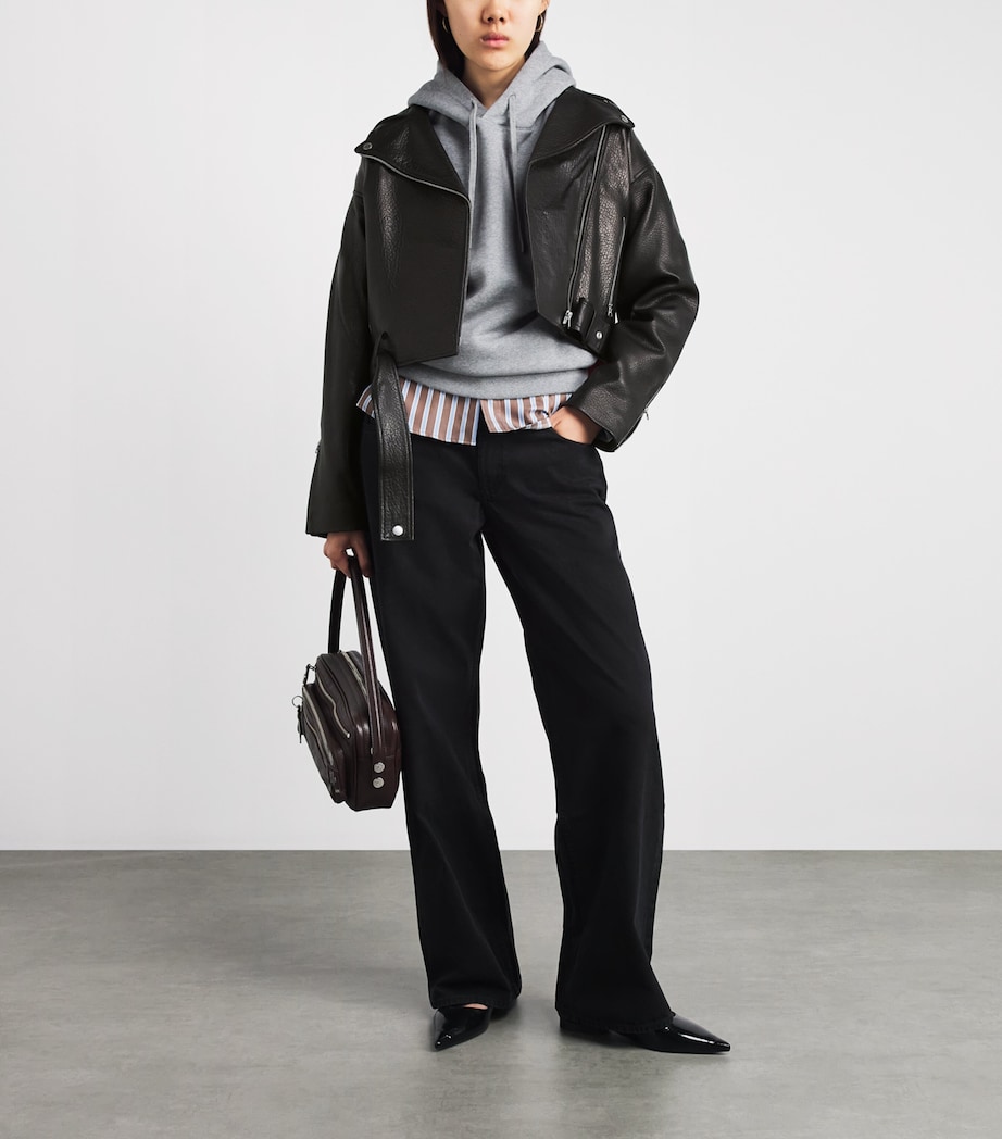 Rag & Bone Womens Penelope Leather Jacket Black Image 2
