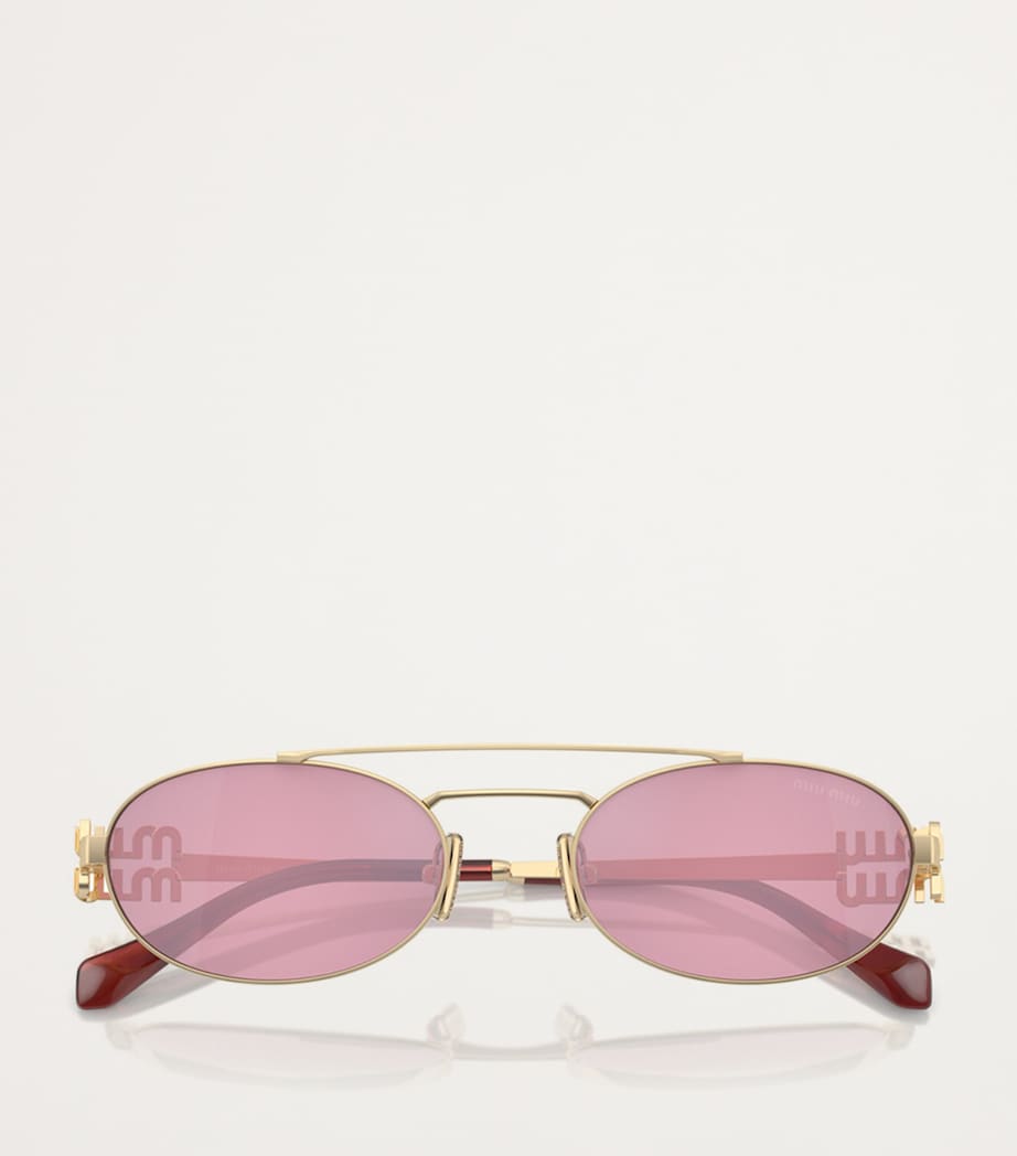 Metal Oval Sunglasses ZVN50D Image 5