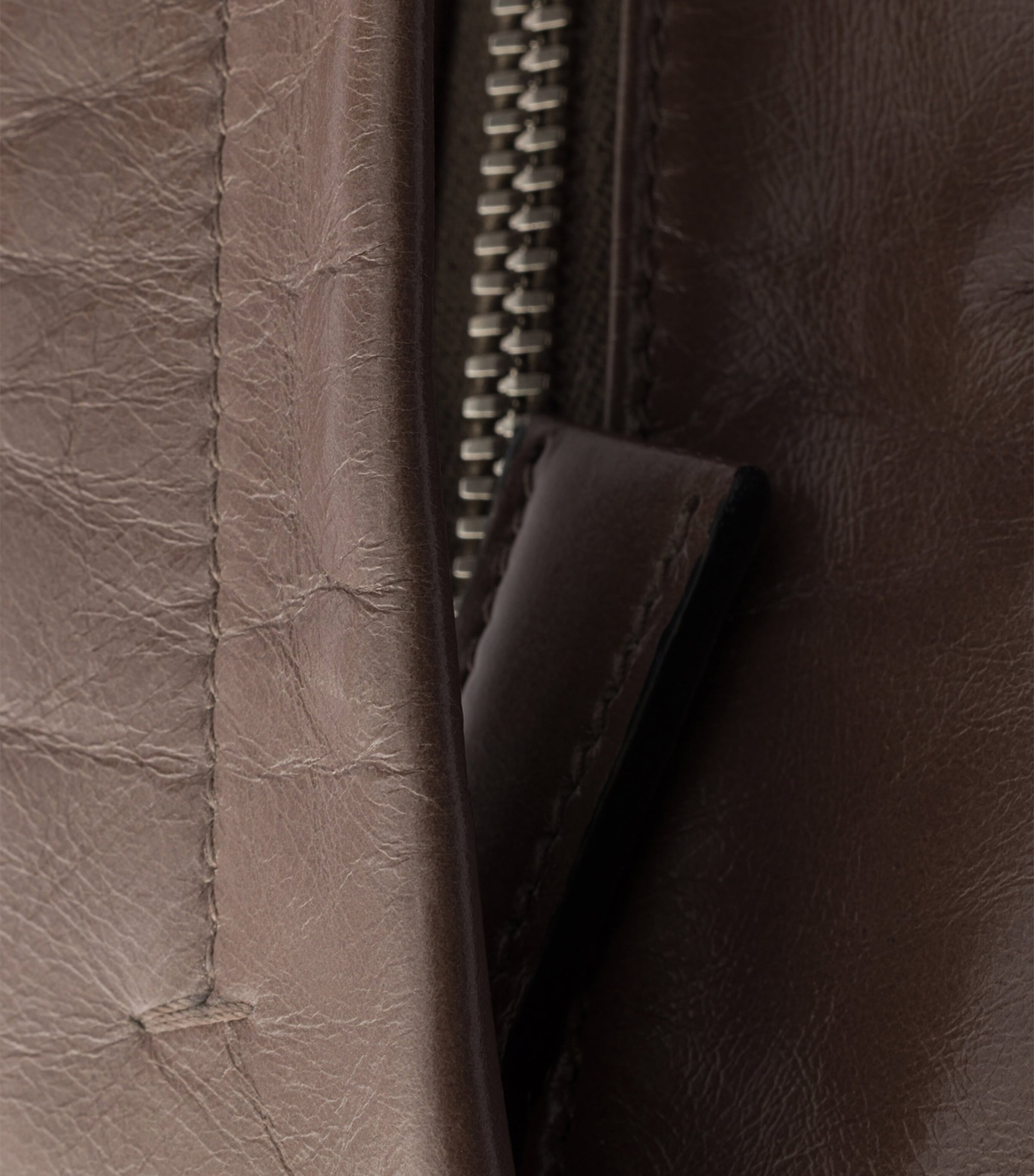 Prada Leather Shoulder Bag Grey Image 8
