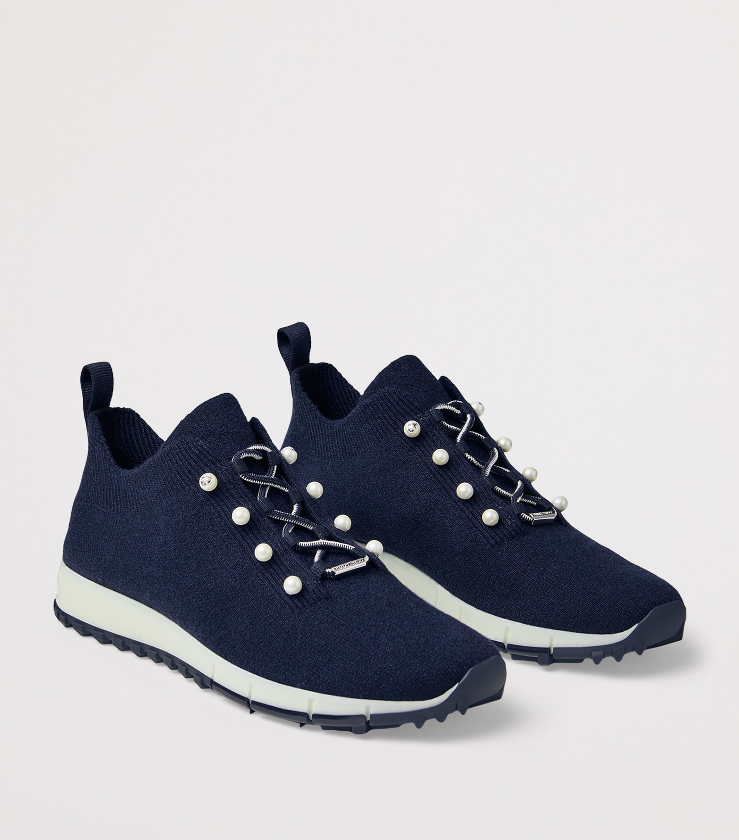 Jimmy Choo Veles Cashmere Sneakers V Marine Mix Image 3