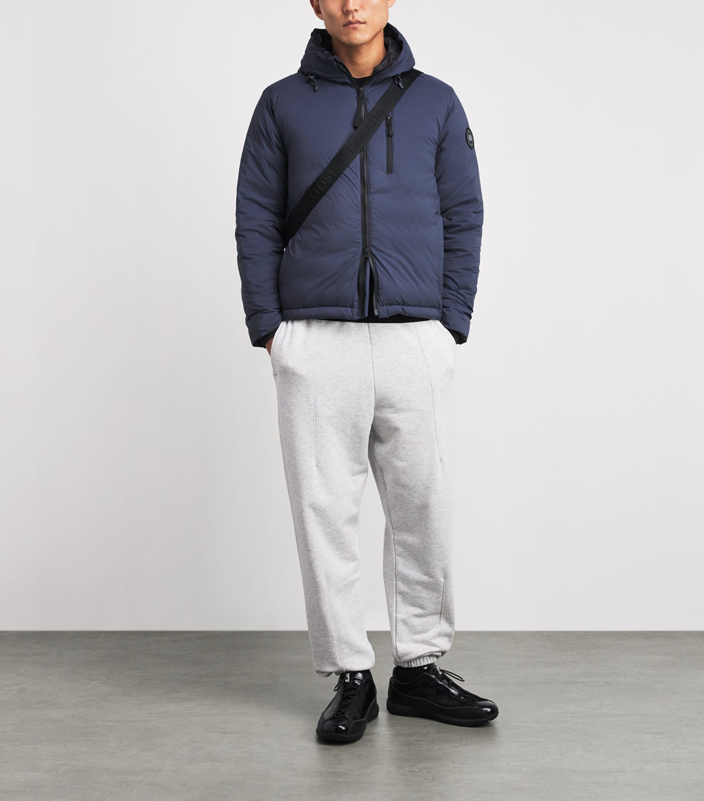 Canada Goose Mens Down Lodge Hooded Jacket Dusk Blue Image 2