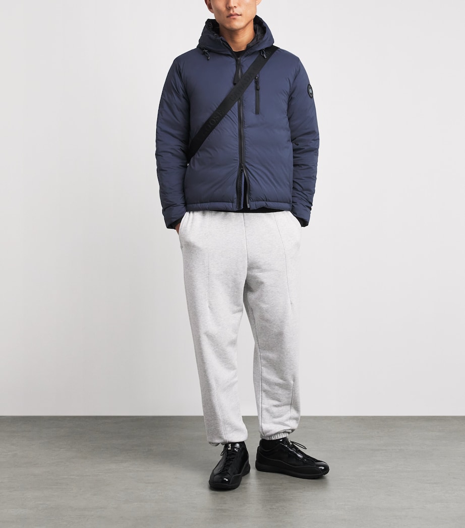 Canada Goose Mens Down Lodge Hooded Jacket Dusk Blue Image 2