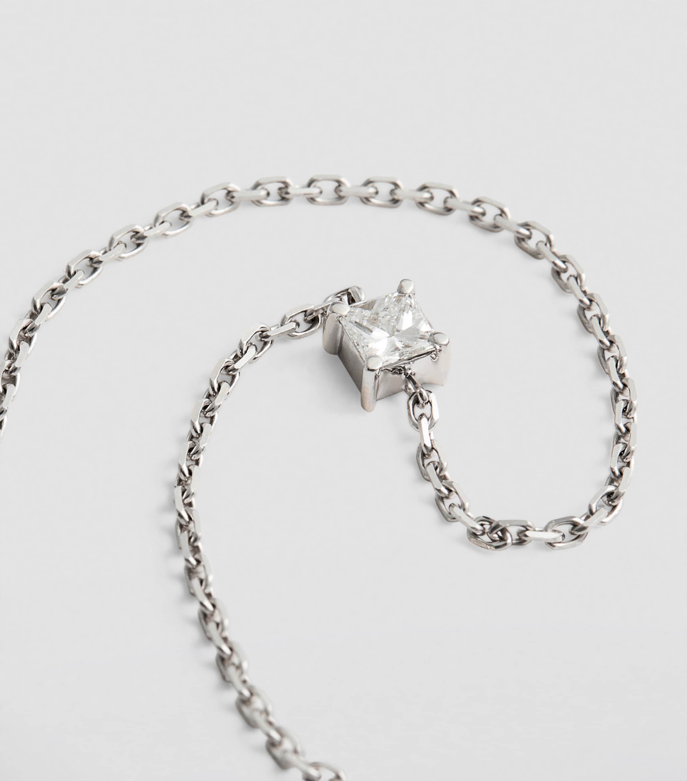 White Gold and Diamond Princesse Bracelet WG RED THREAD Image 5