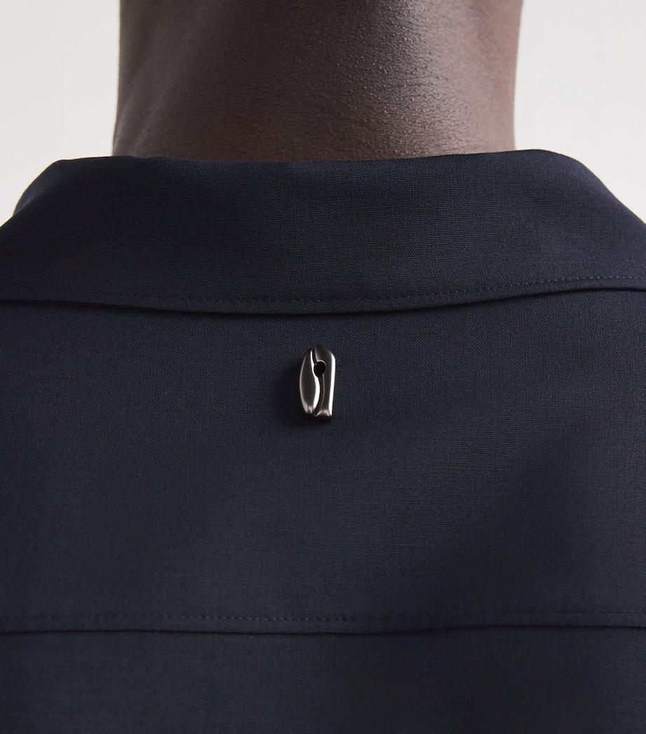 Le 17 Septembre Camp Collar Oversized Shirt Navy Image 5