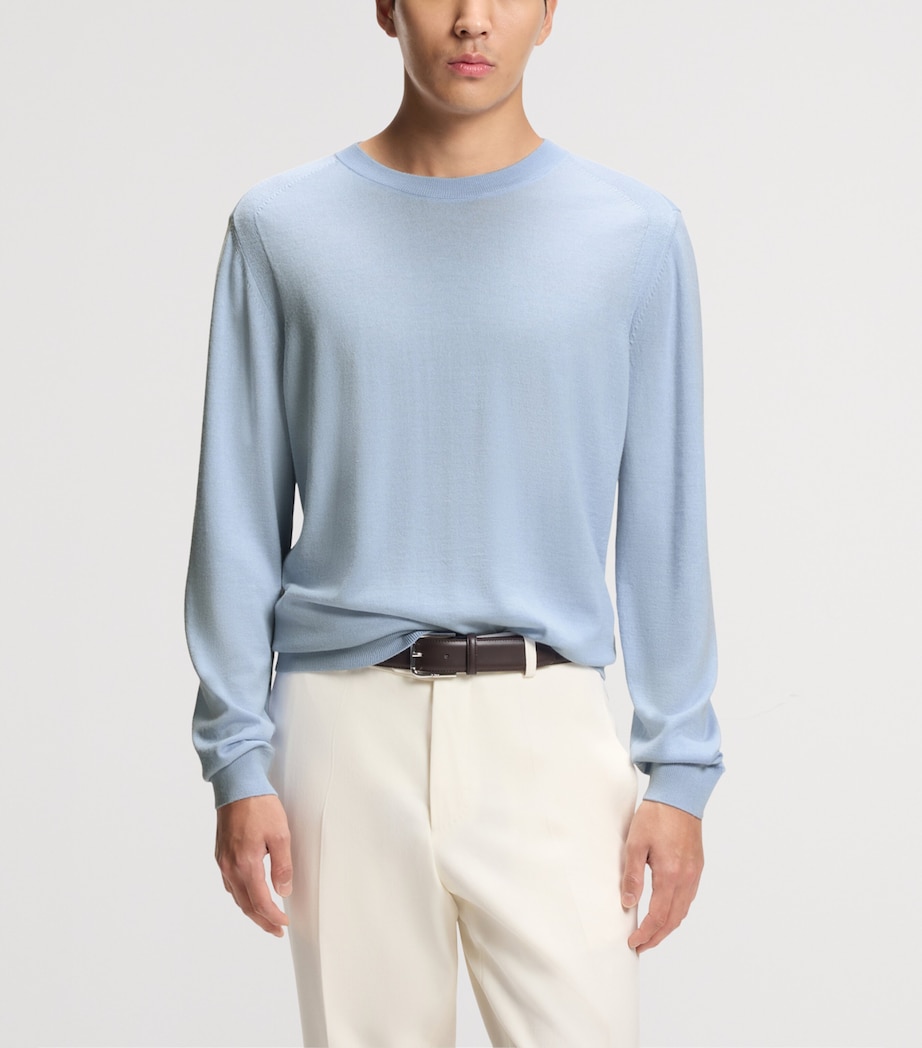 BOSS Mens Wool-Silk-Cashmere Sweater Image 2