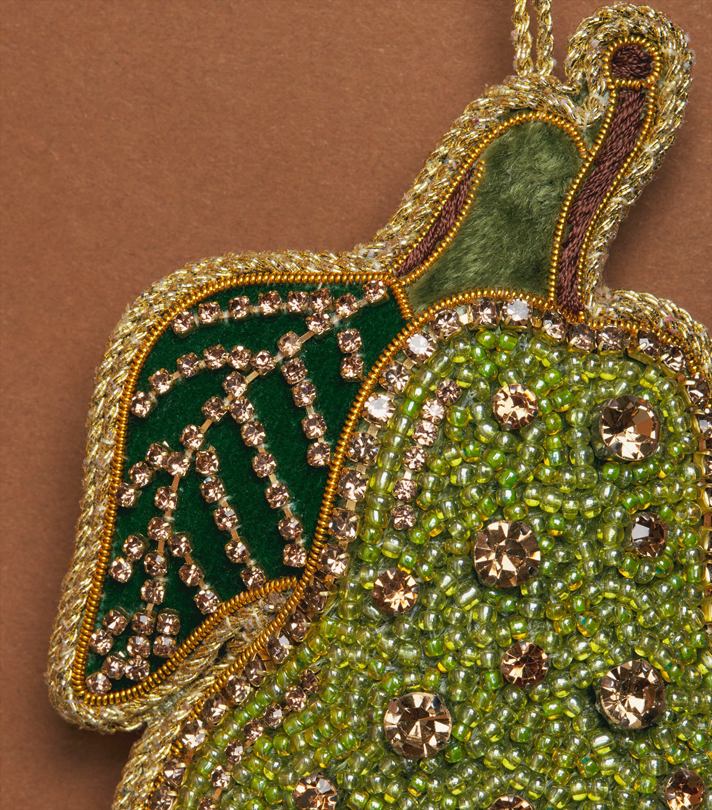 Tinker Tailor Beaded Pear Tree Decoration Greens Image 2