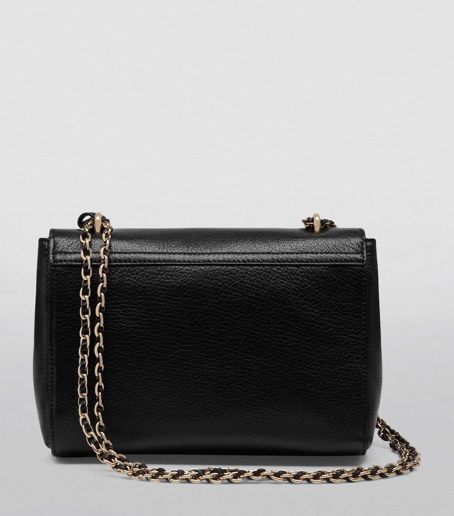 Leather Lily Shoulder Bag BLACK Image 4