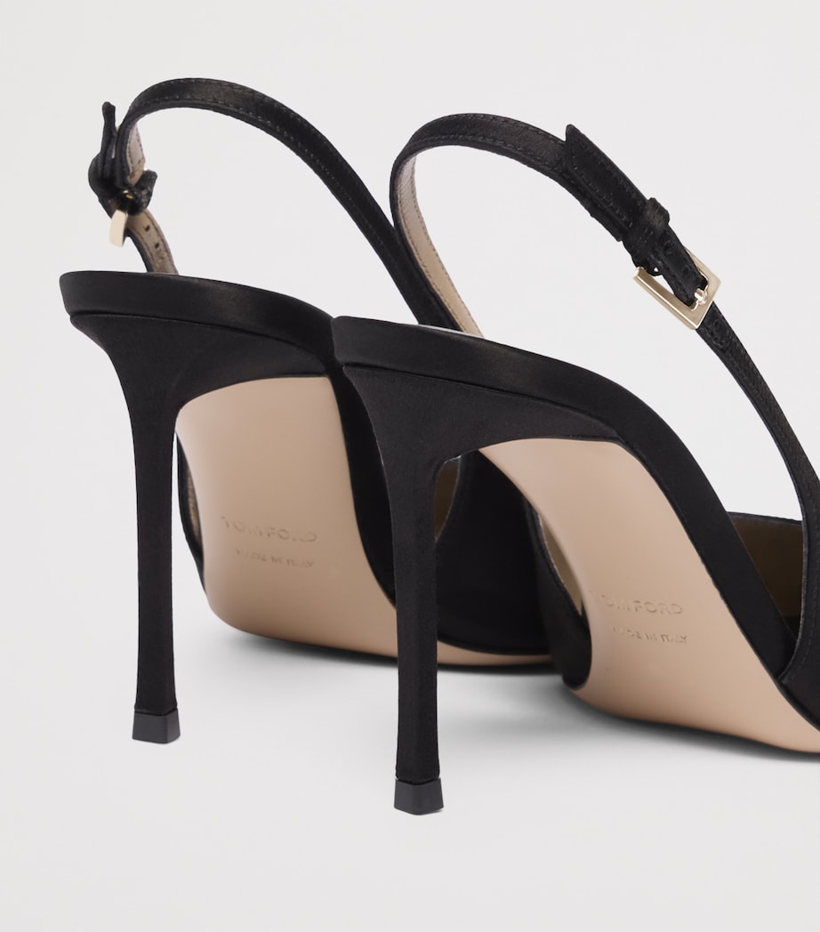 TOM FORD Satin Slingback Pumps 105 Ntn Image 4