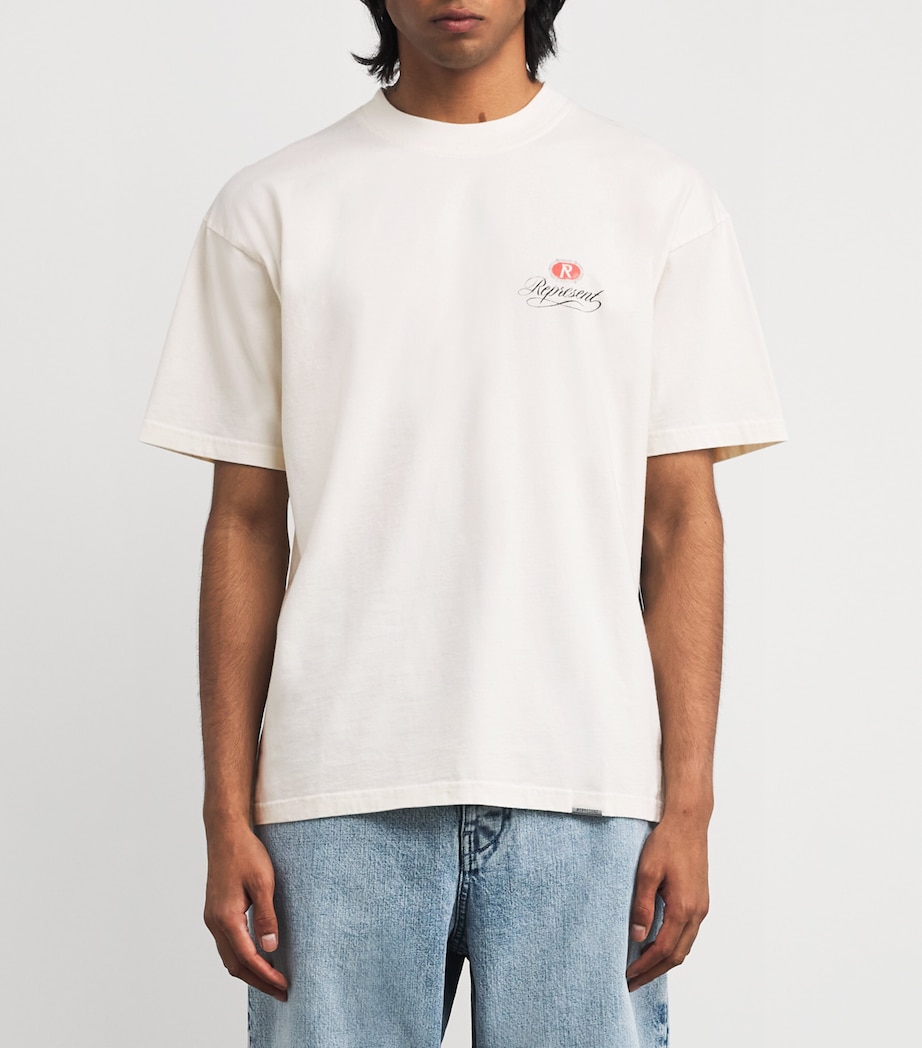 Cotton Vintage Graphic T-Shirt AGED WHITE Image 3