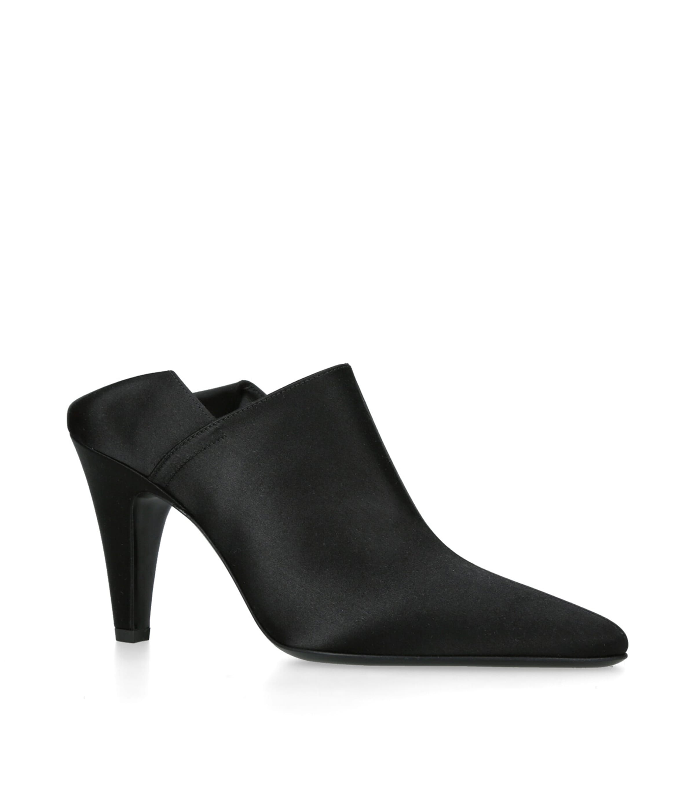 Alaïa Satin Mules 90 Black Image 3