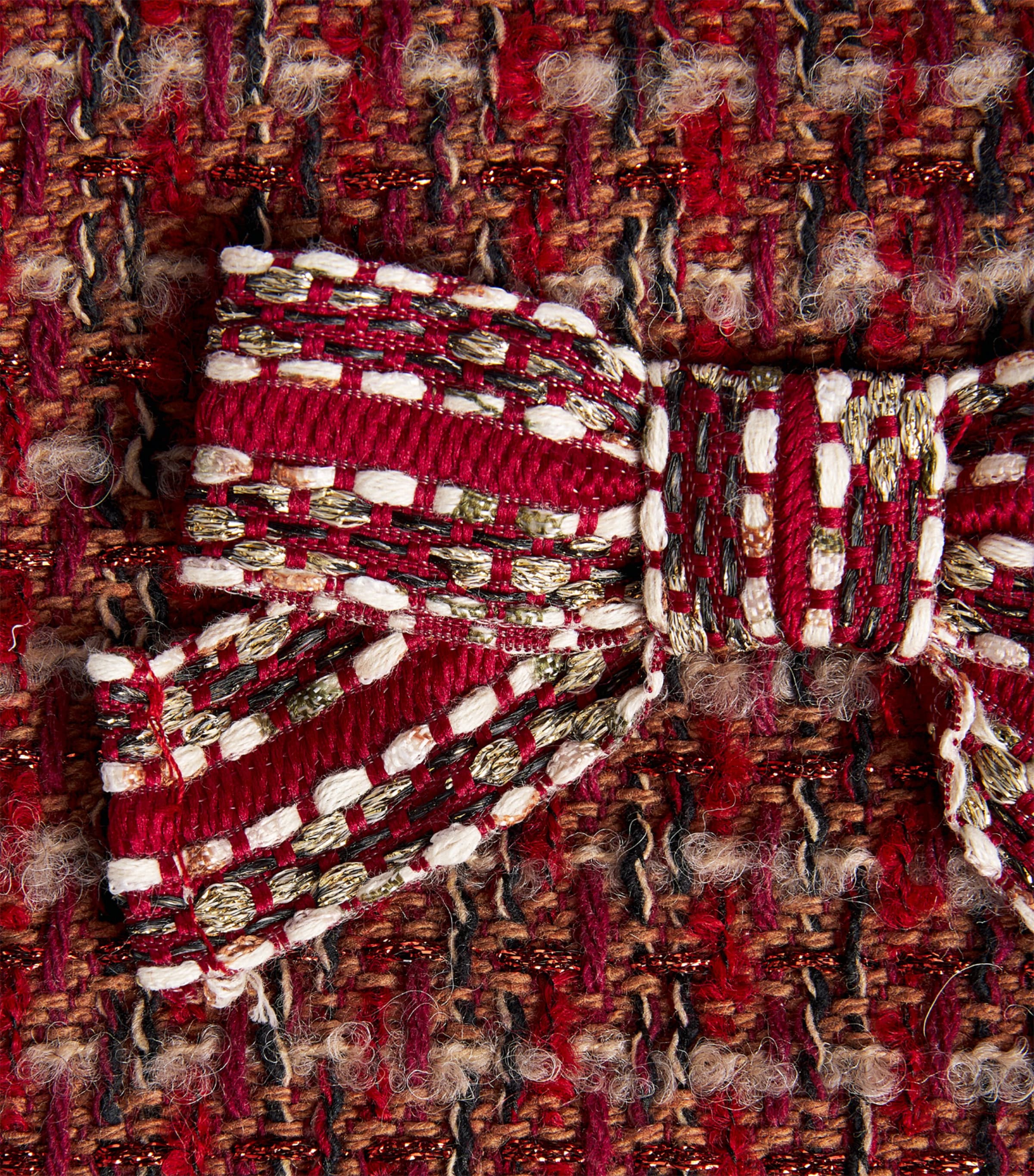 Patachou Tweed Bow-Detail Clutch Bag Tweed Image 4