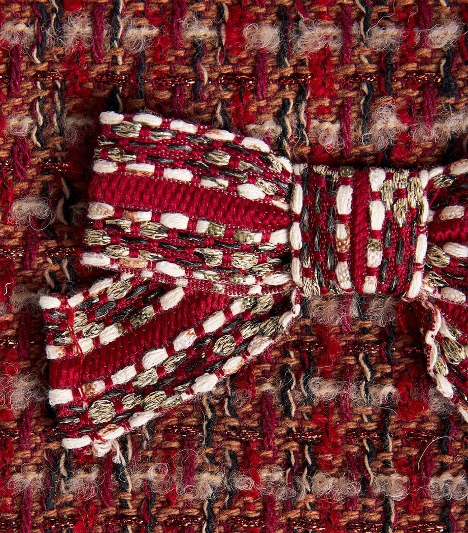 Patachou Tweed Bow-Detail Clutch Bag Tweed Image 4