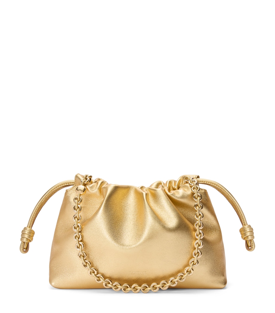 Medium Metallic Leather Flamenco Purse GOLD Image 1