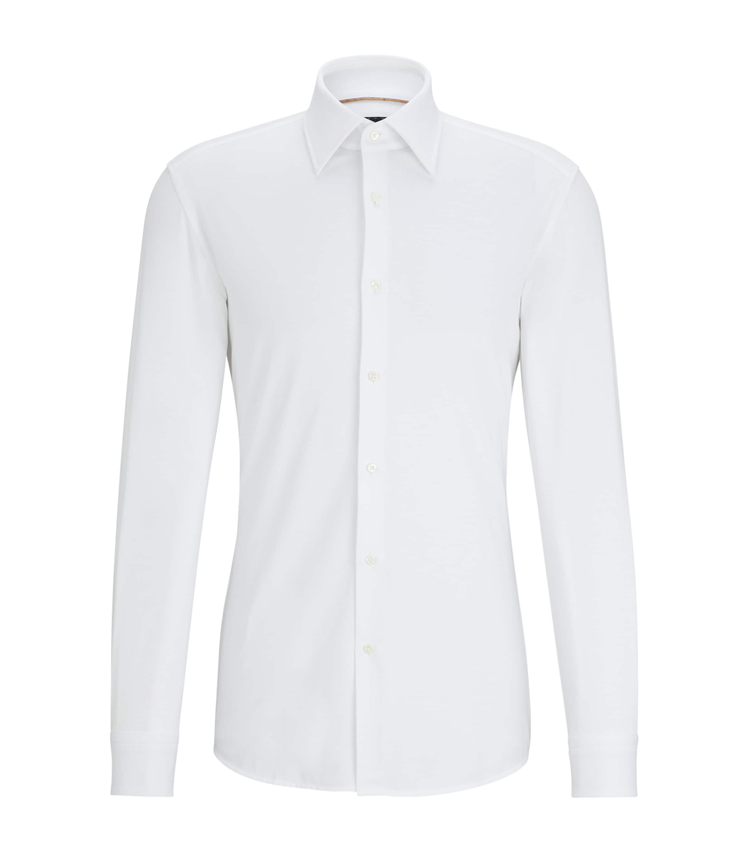 Hugo Boss Hank Slim Fit Solid Dress Shirt In White