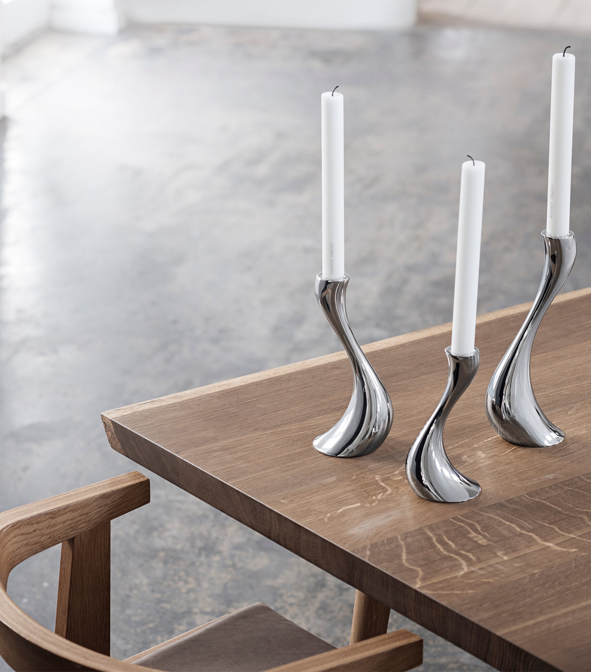 Cobra Candle Holder (Set of 3) SILVER Image 3