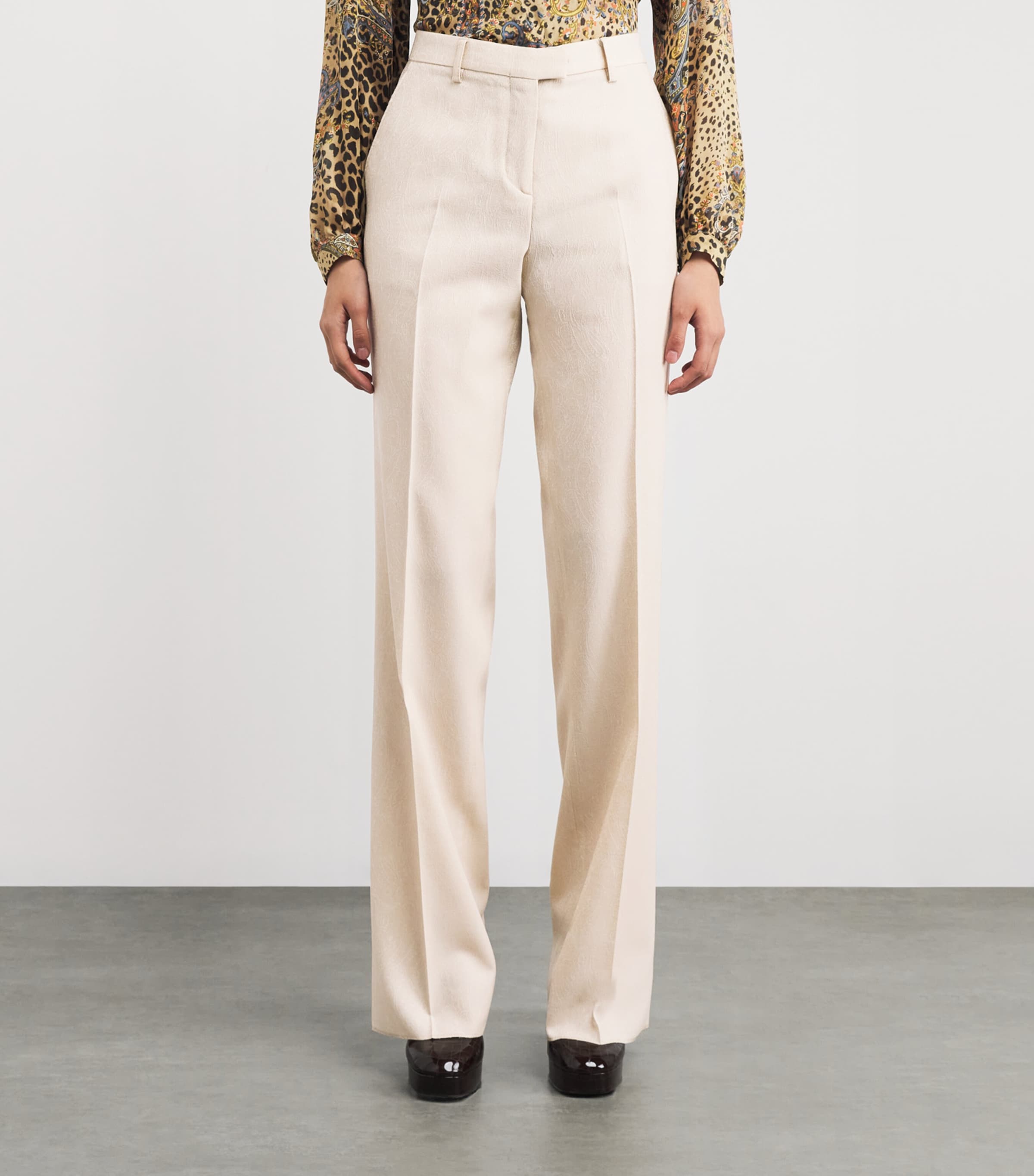 Wool Wide-Leg Trousers M3606 Image 3