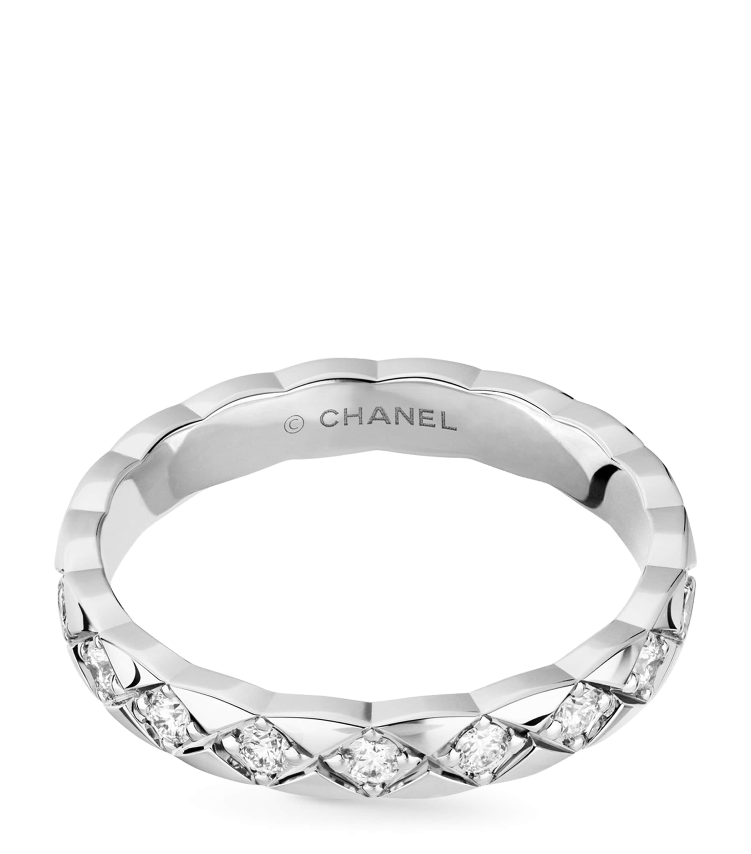 White Gold and Diamond Coco Crush Ring SILVER Image 4