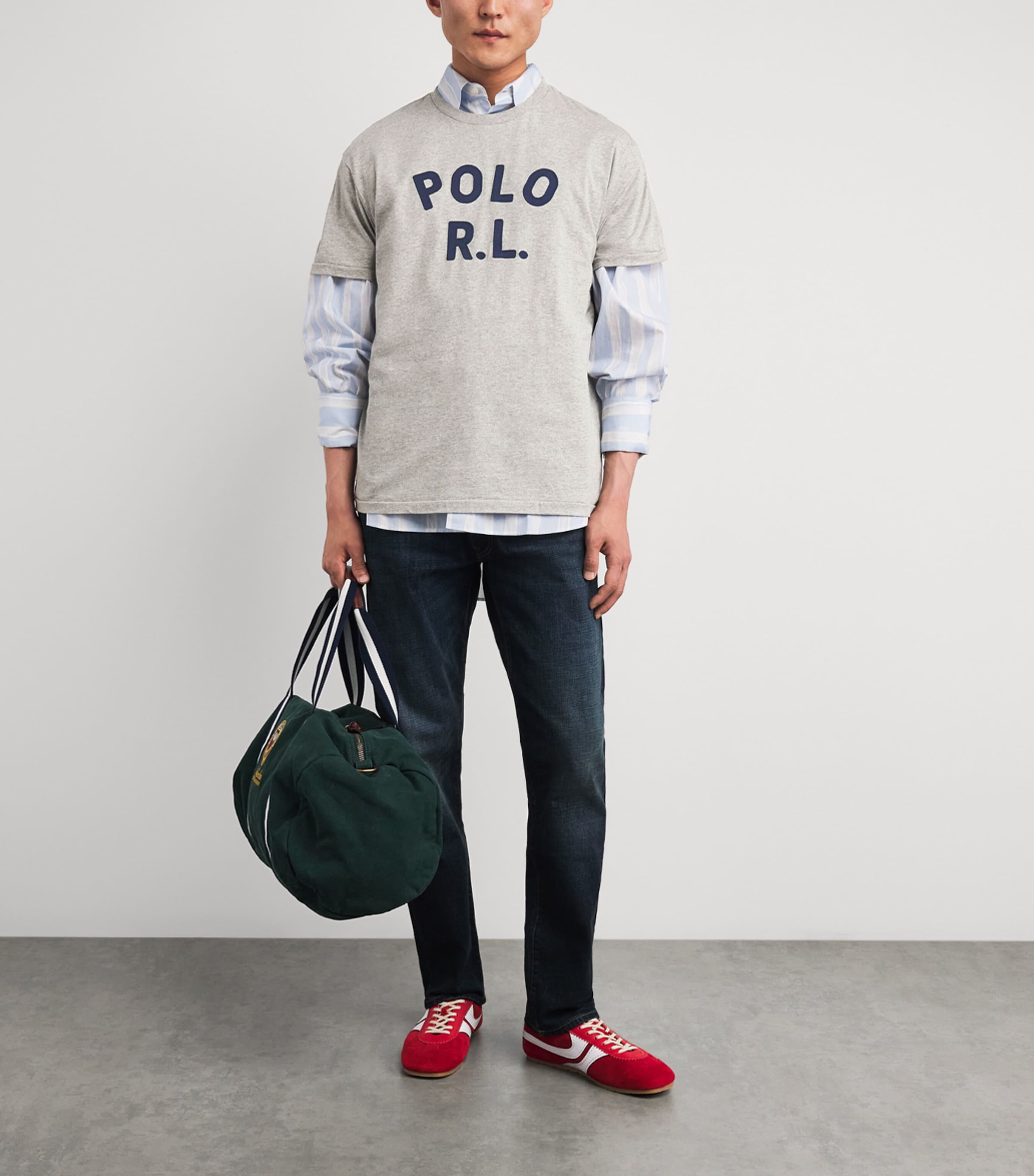 Polo Ralph Lauren Mens Cotton Logo T-Shirt Dark Sport Heather Image 2