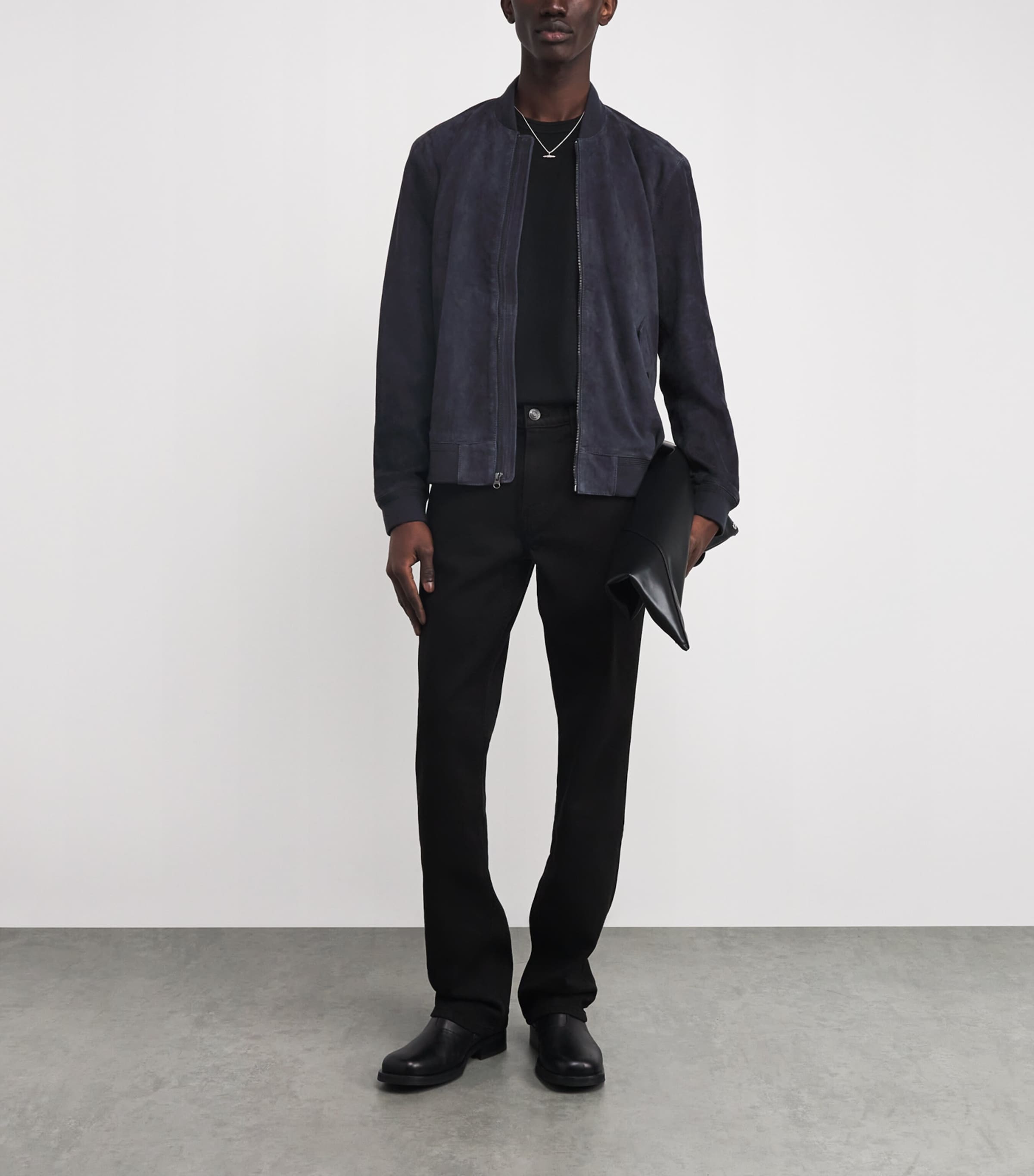 Suede Chen Bomber Jacket DEEP ANCHOR Image 2