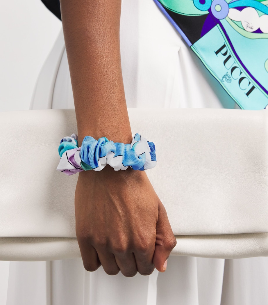 Iride Print Scrunchie A04 CELESTE/BIANCO Image 3