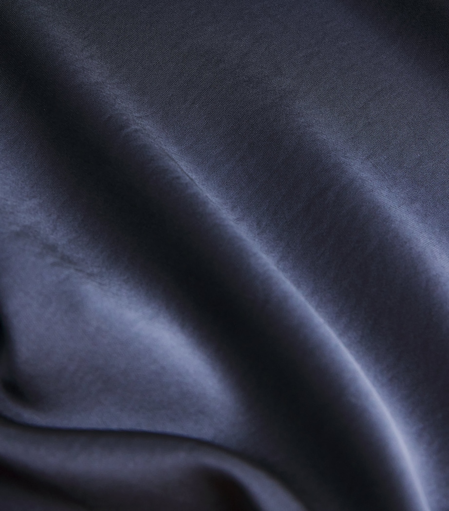 Satin Midi Skirt NAVY Image 4