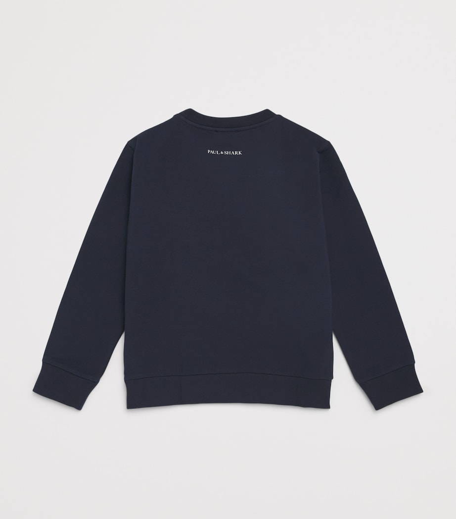 Paul & Shark Stretch-Cotton Shark Sweatshirt (8-14 Years) Blu Shark Image 2
