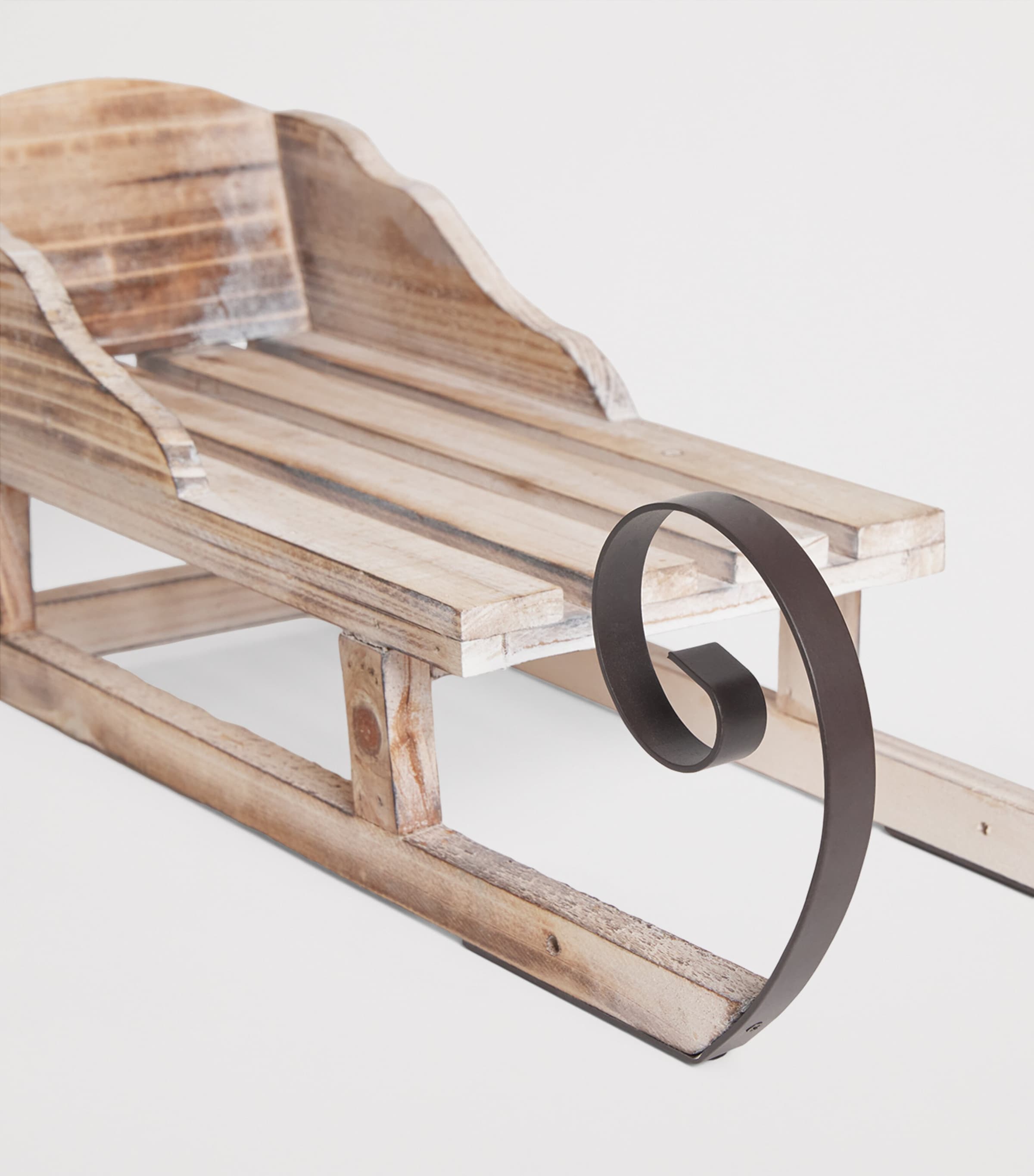 Wood Sleigh Decoration (50cm) NATURAL Image 2